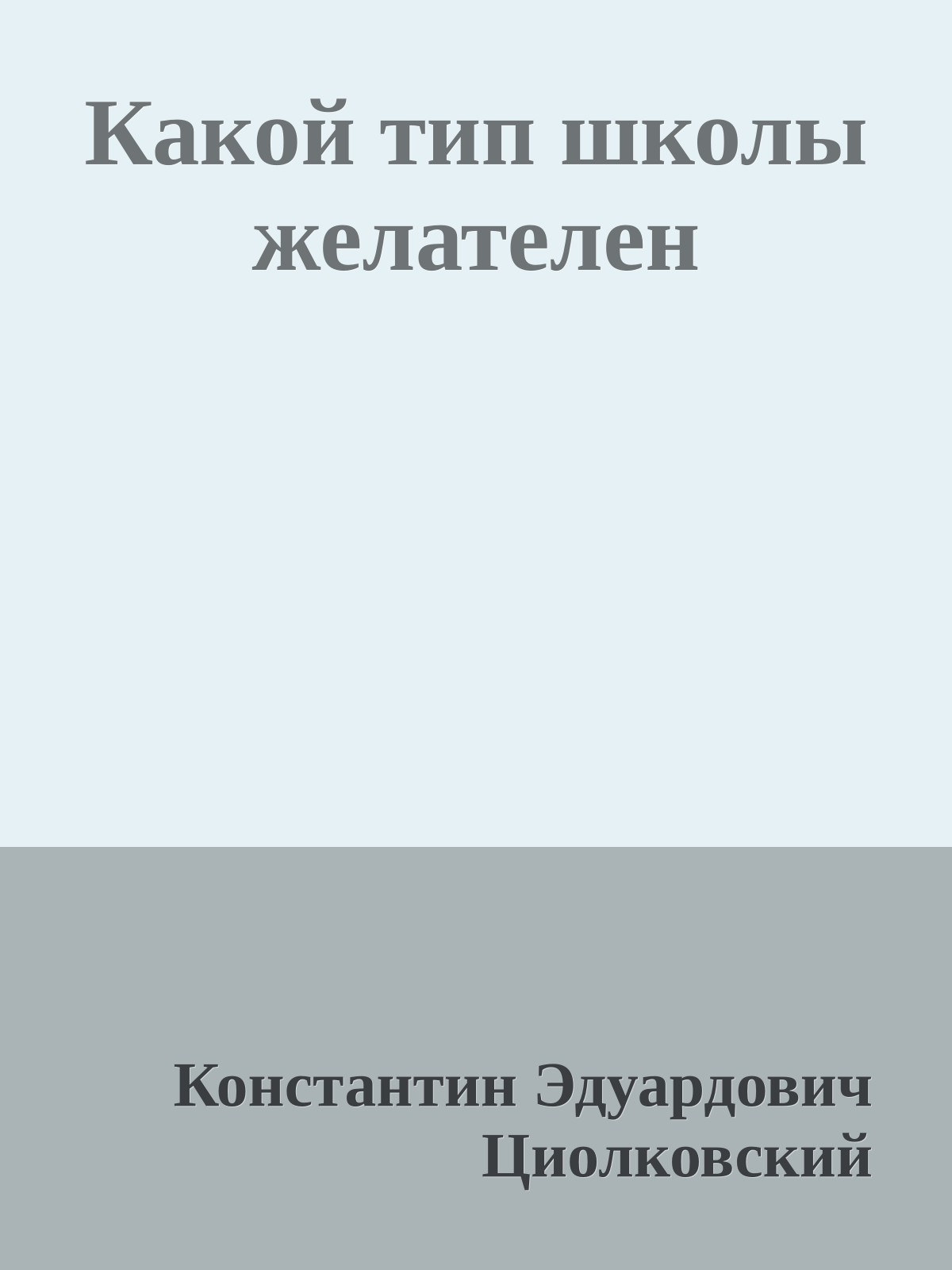 Какой тип школы желателен