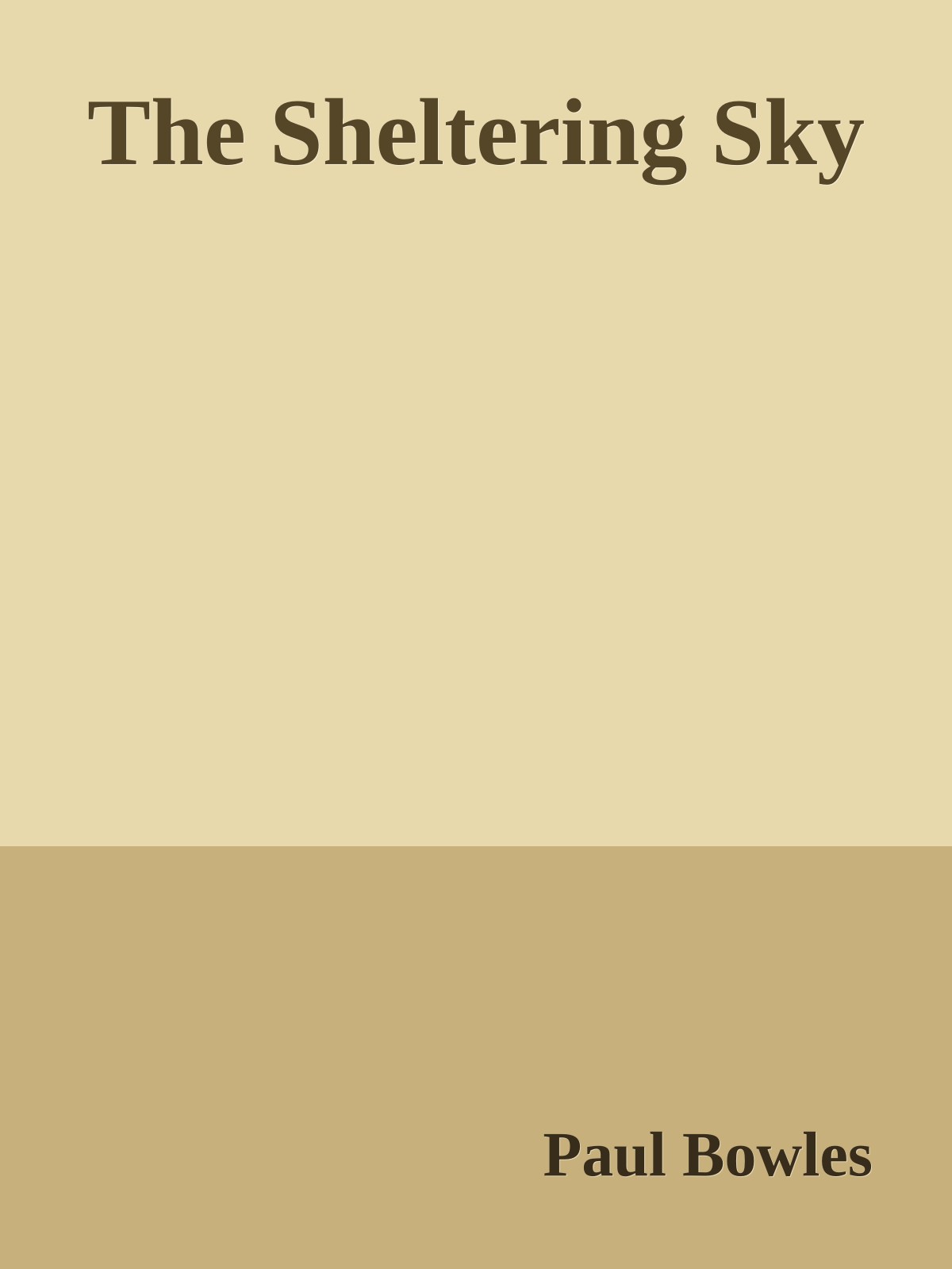 The Sheltering Sky