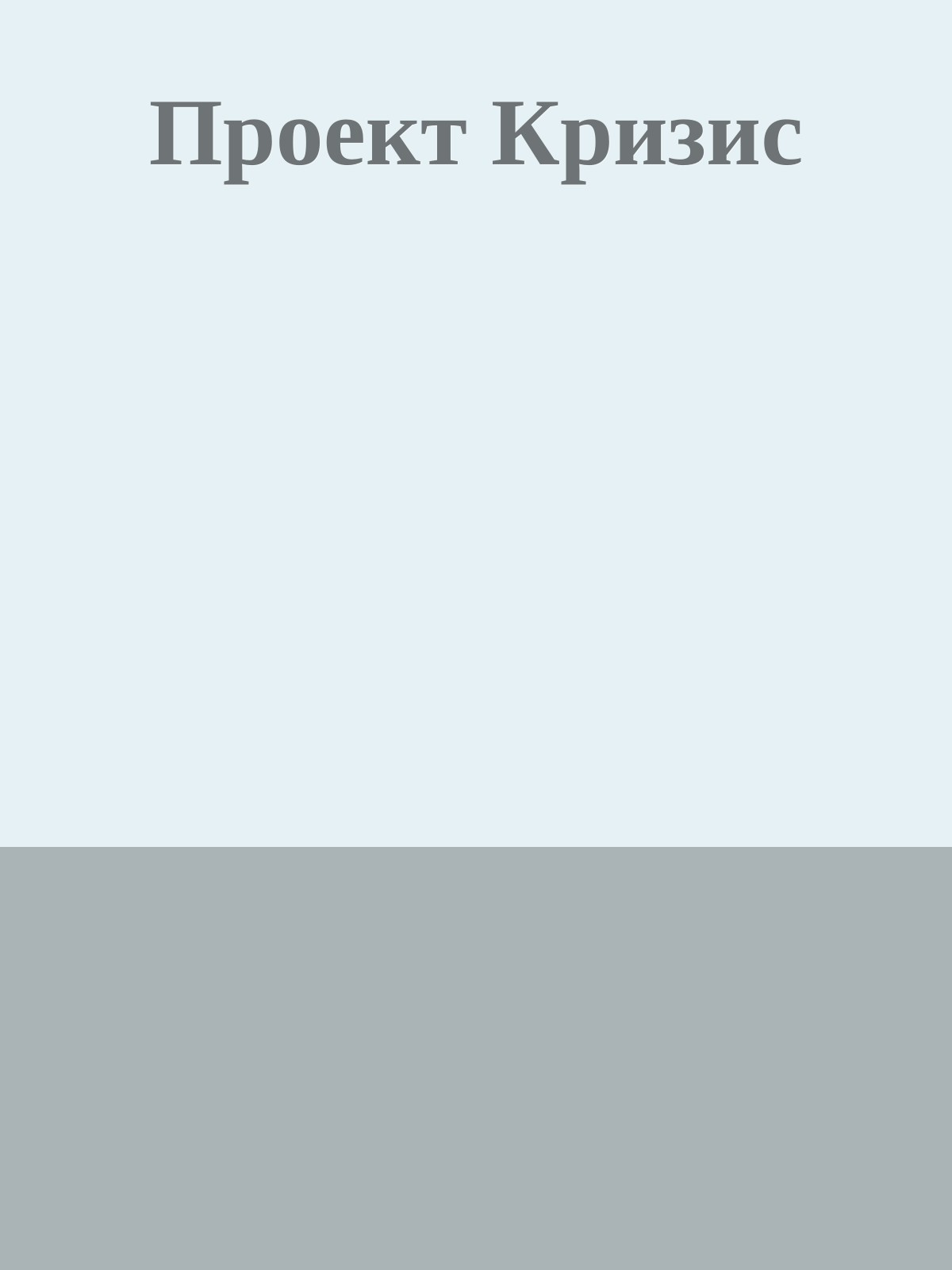 Проект Кризис