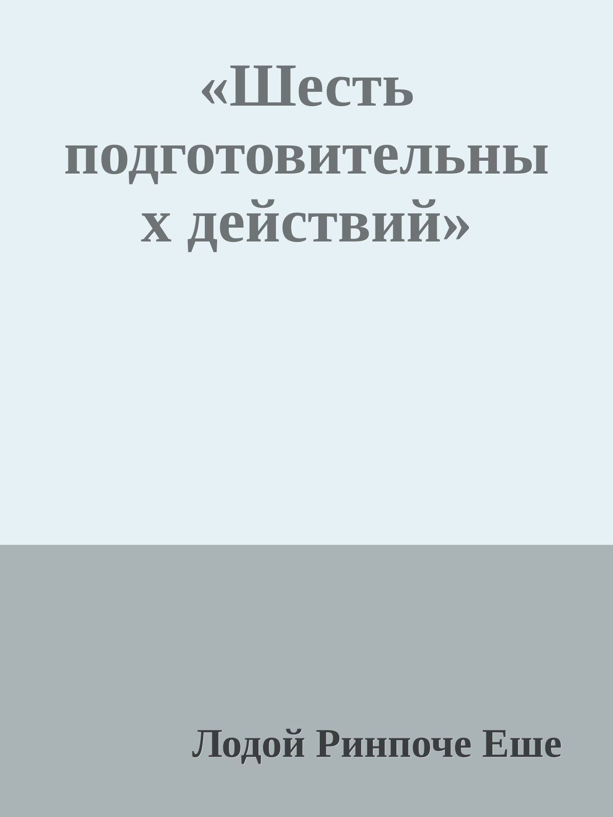 «Шесть подготовительных действий»