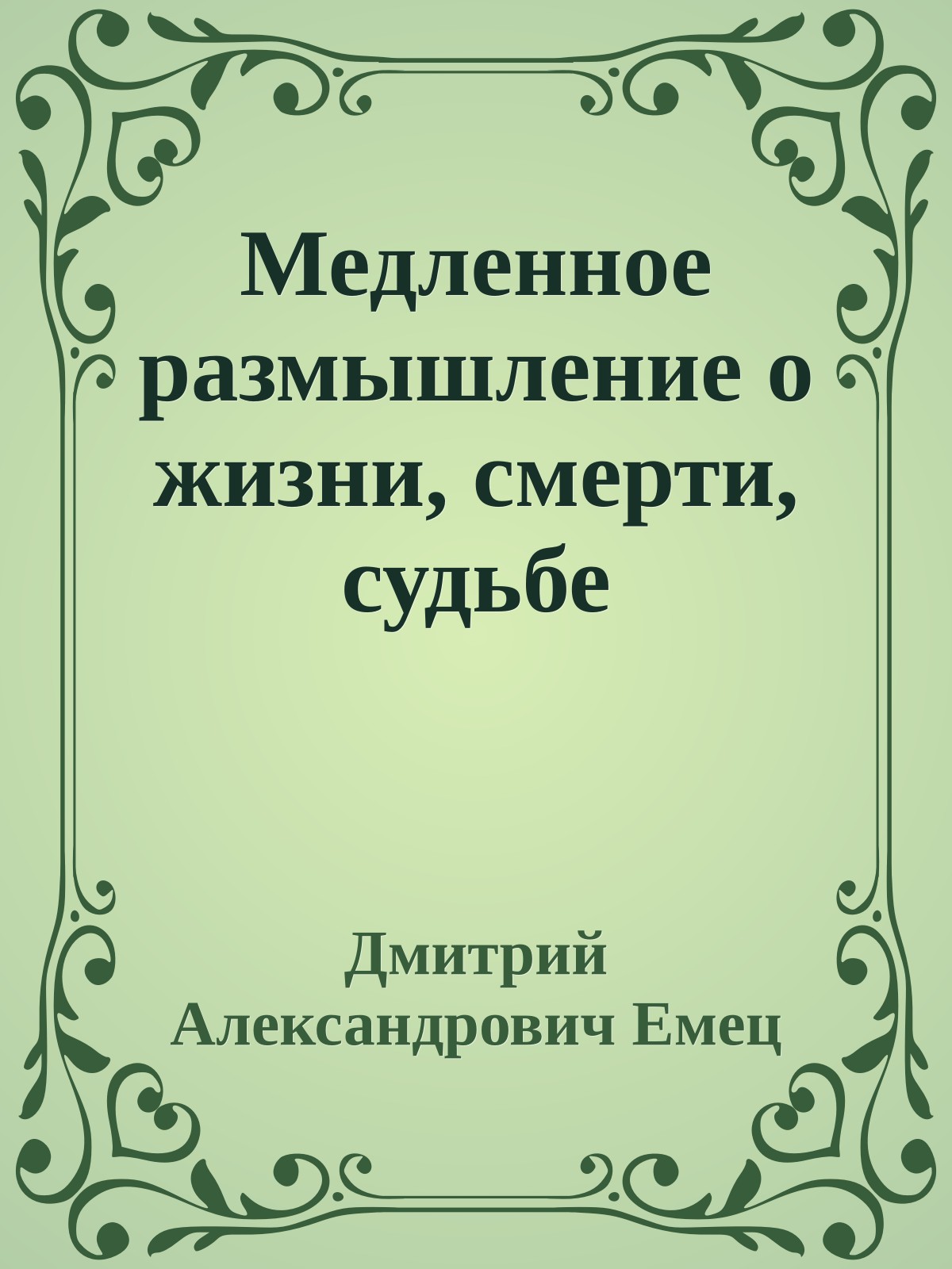 Медленное размышление о жизни, смерти, судьбе