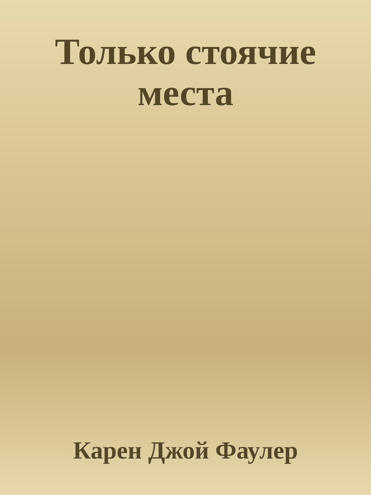 Только стоячие места