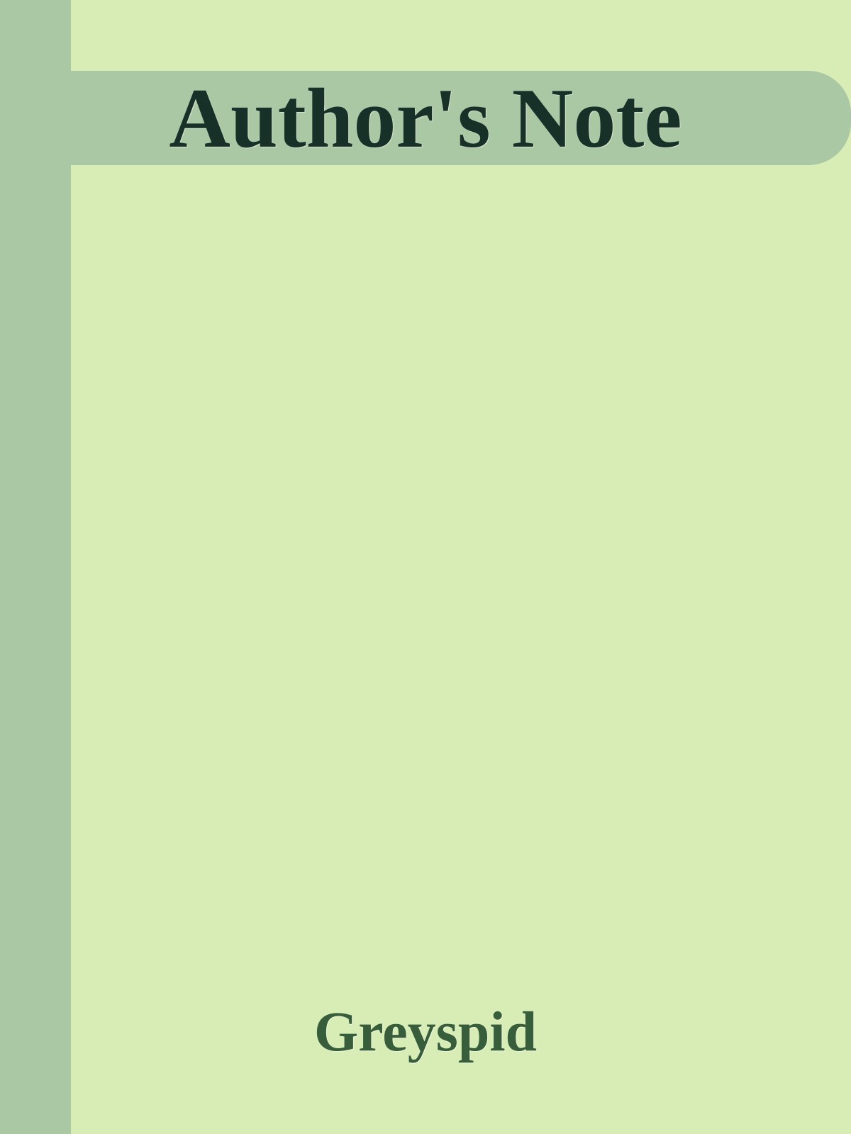 Author's Note