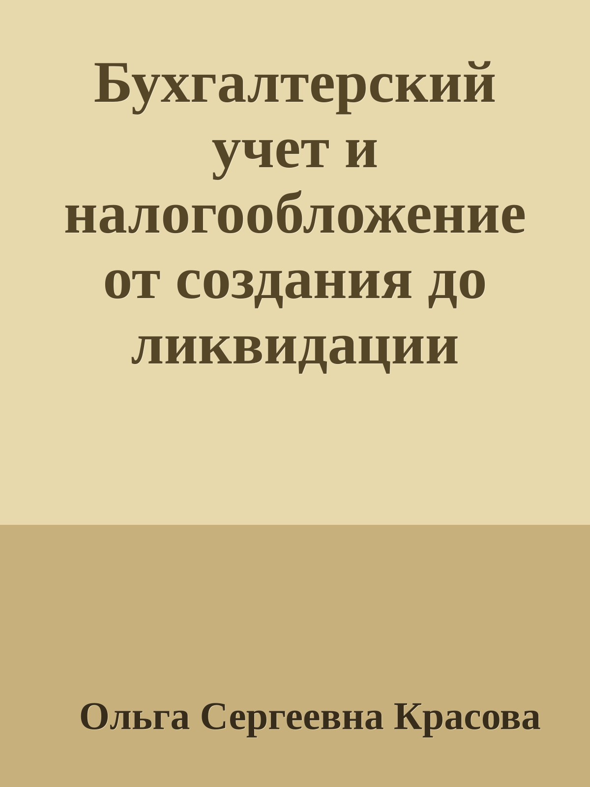 Бухгалтерский учет и налогообложение от создания до ликвидации организации