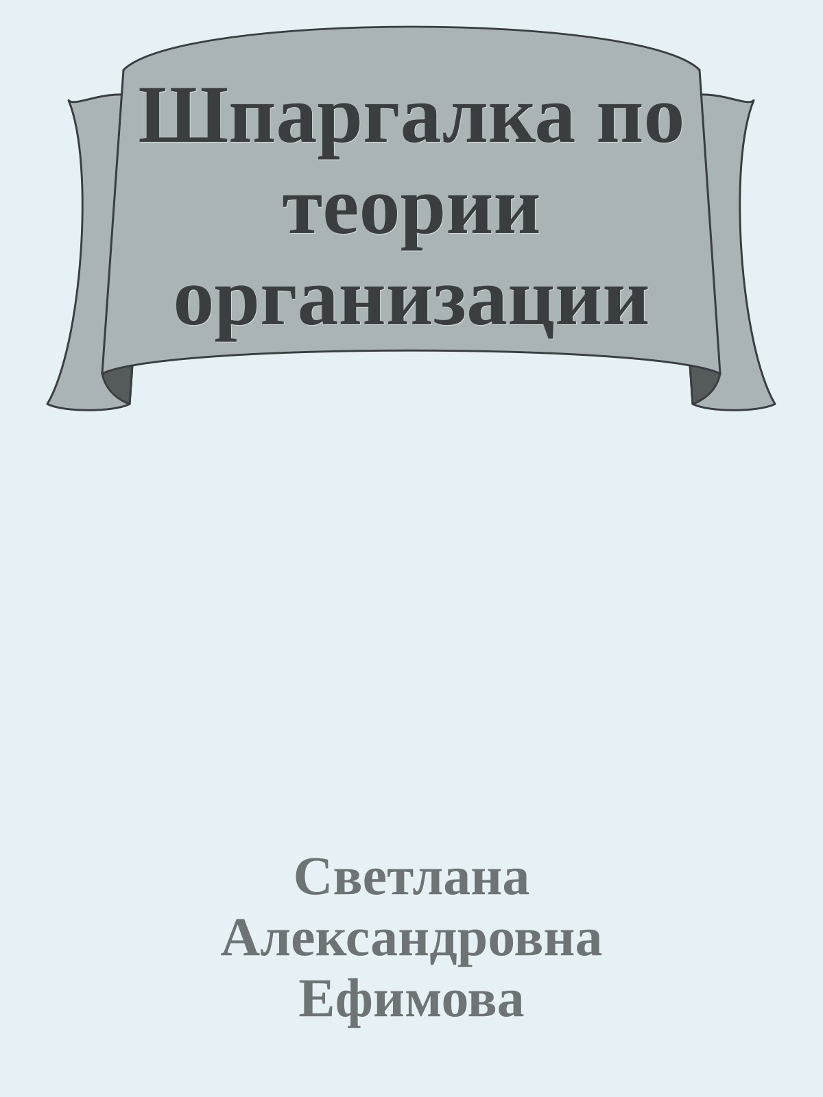 Шпаргалка по теории организации