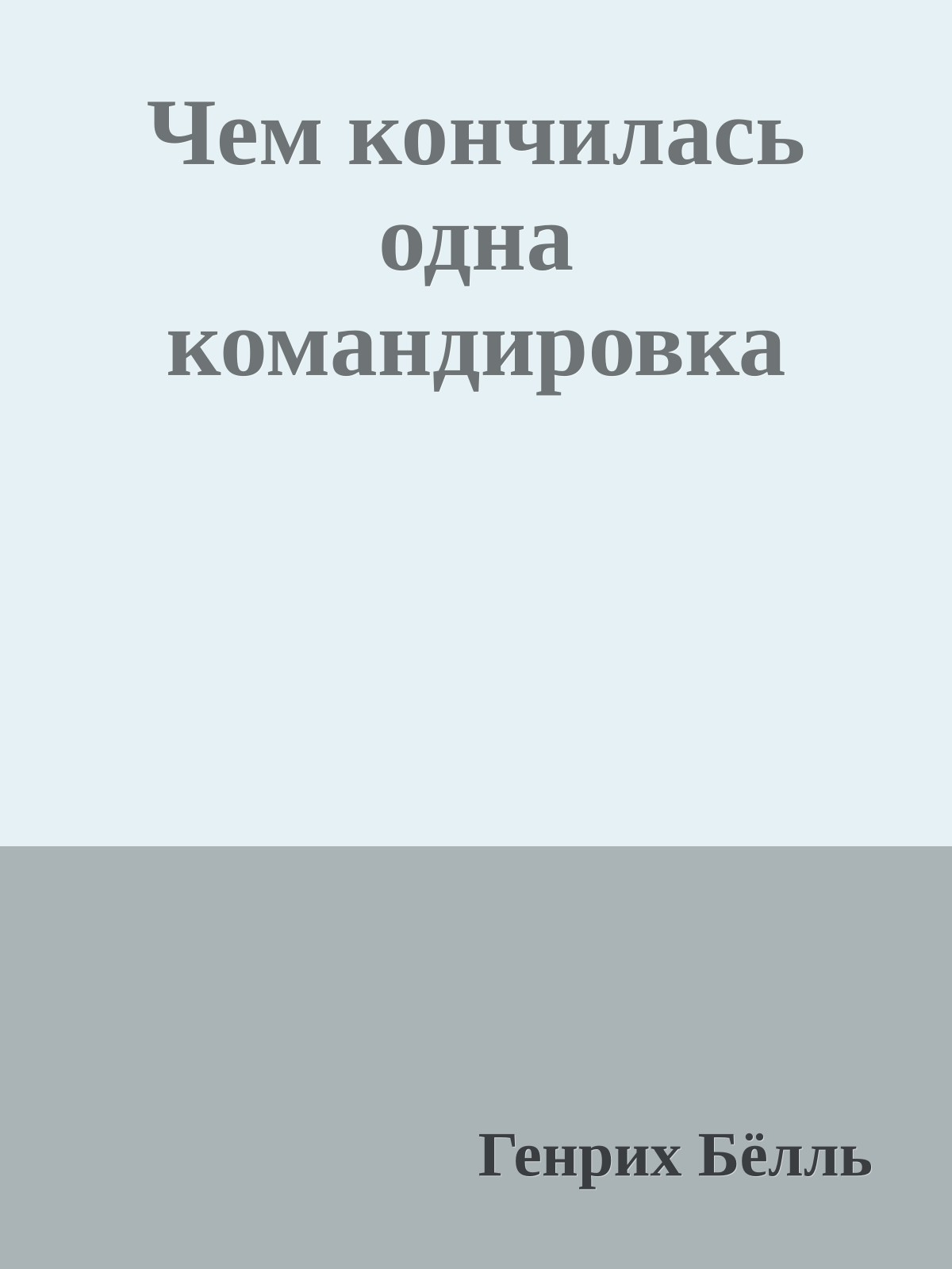 Чем кончилась одна командировка