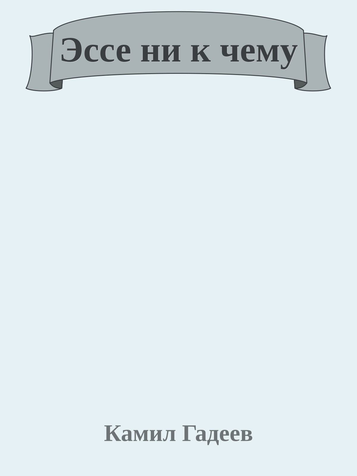Эссе ни к чему