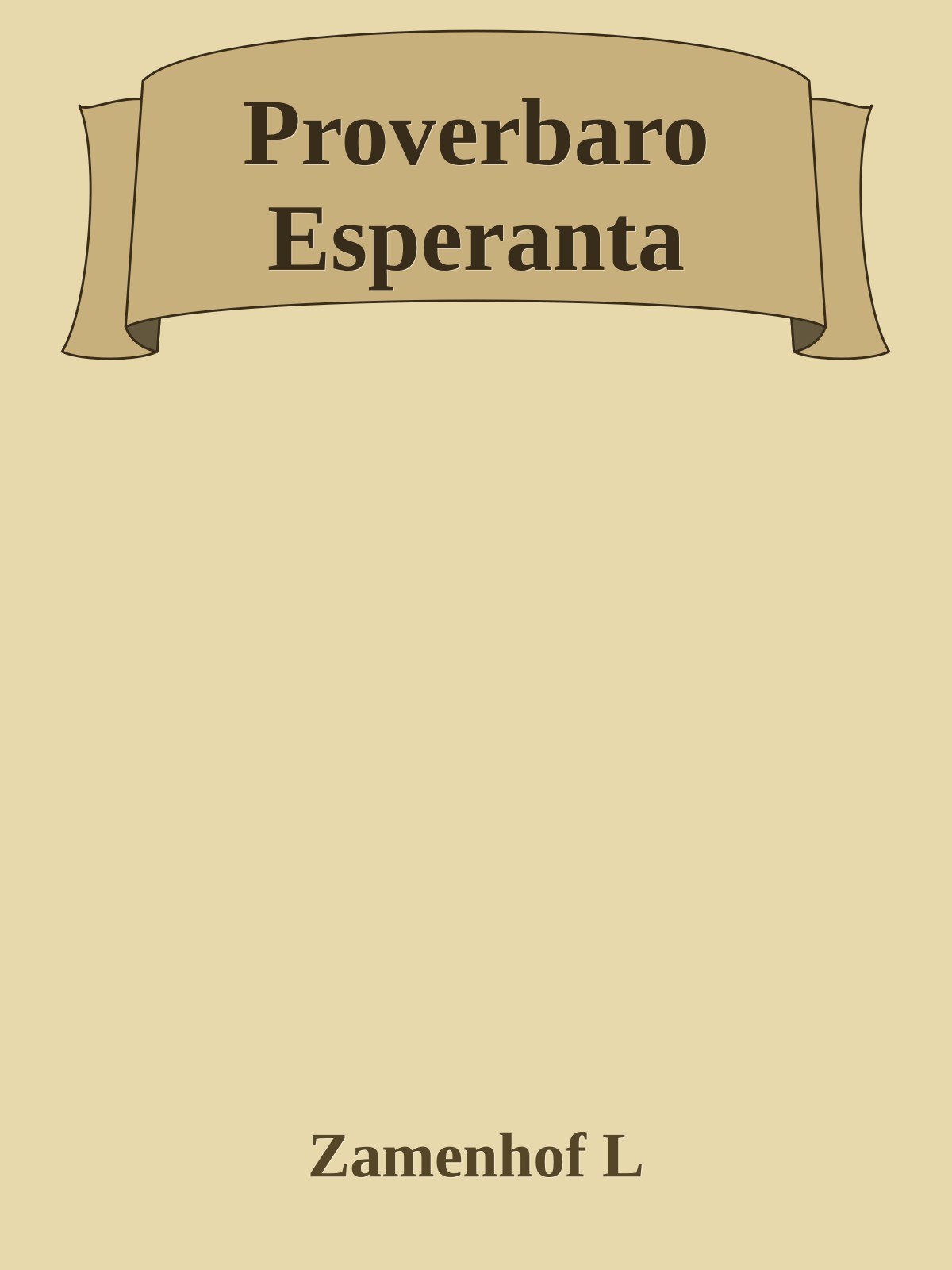 Proverbaro Esperanta