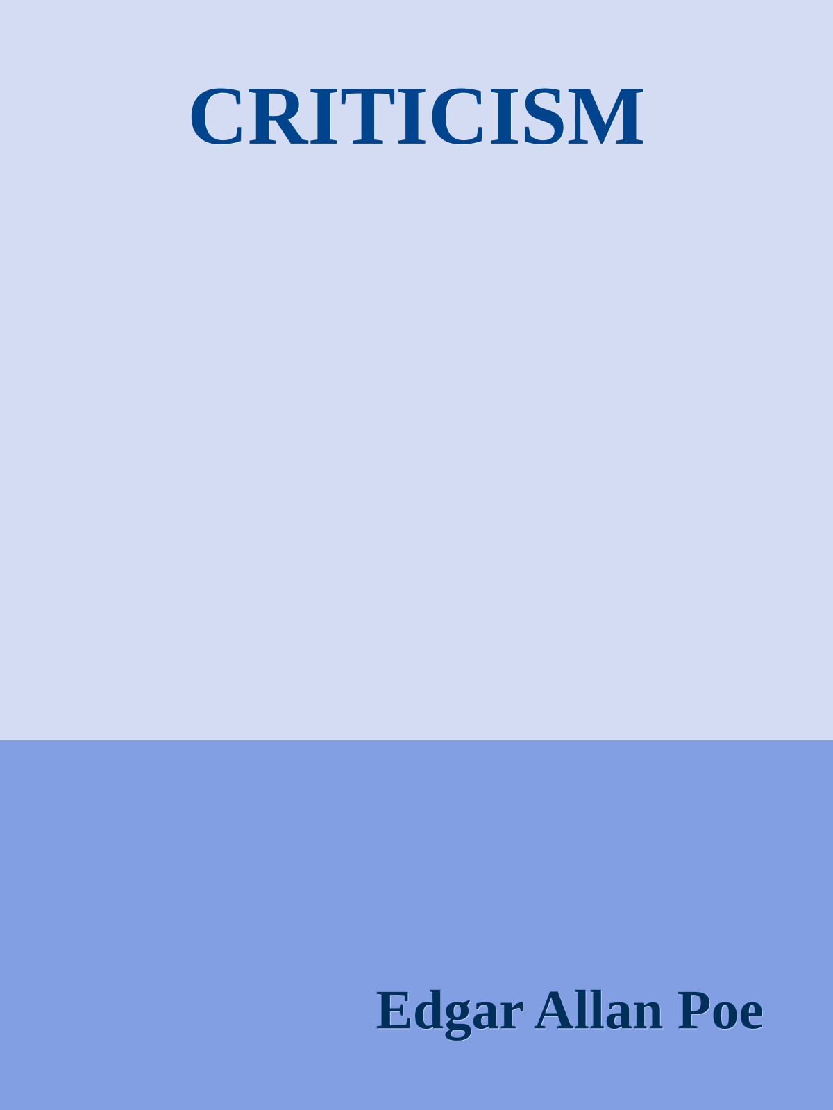 CRITICISM