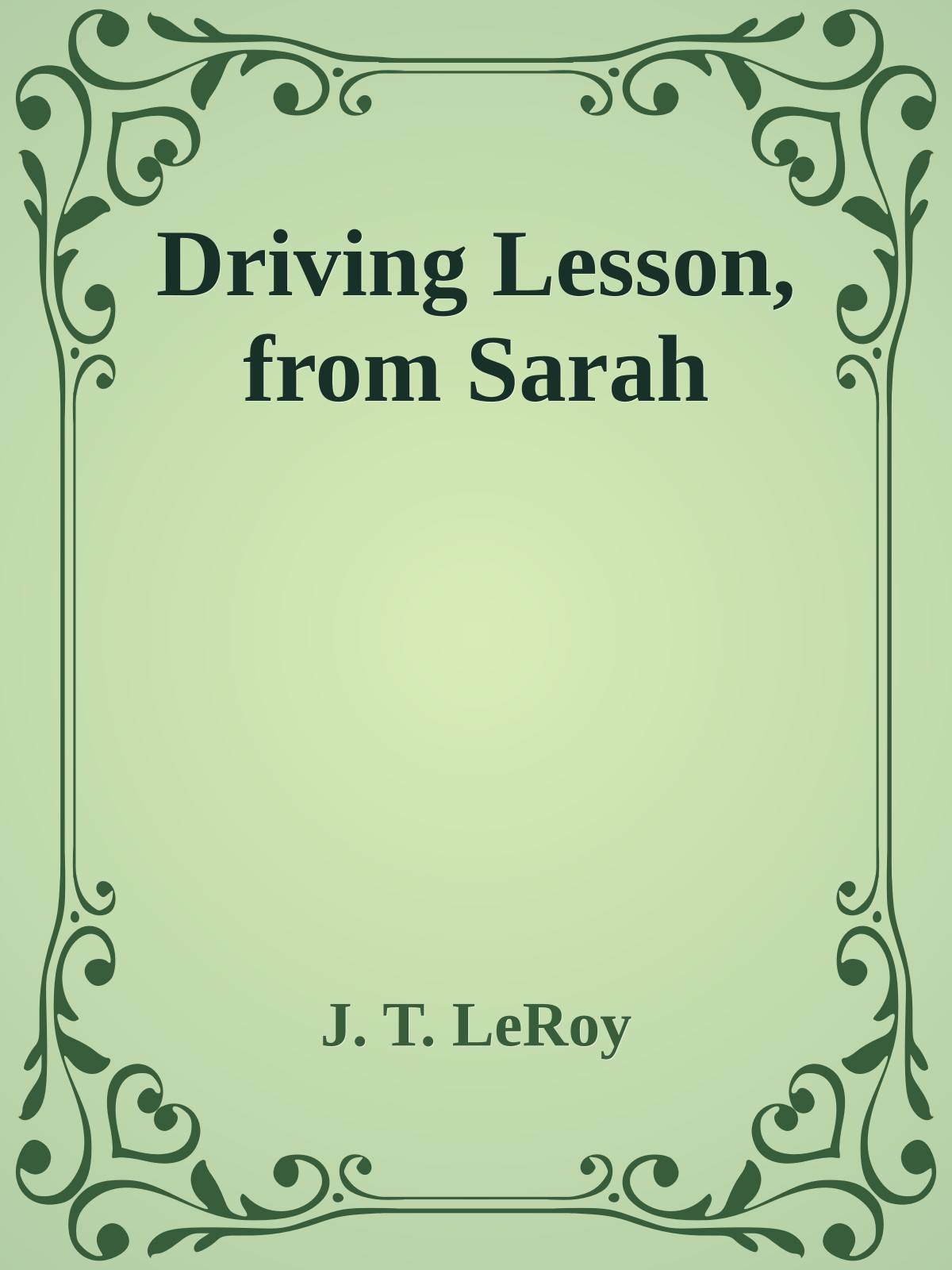 Driving Lesson, from Sarah