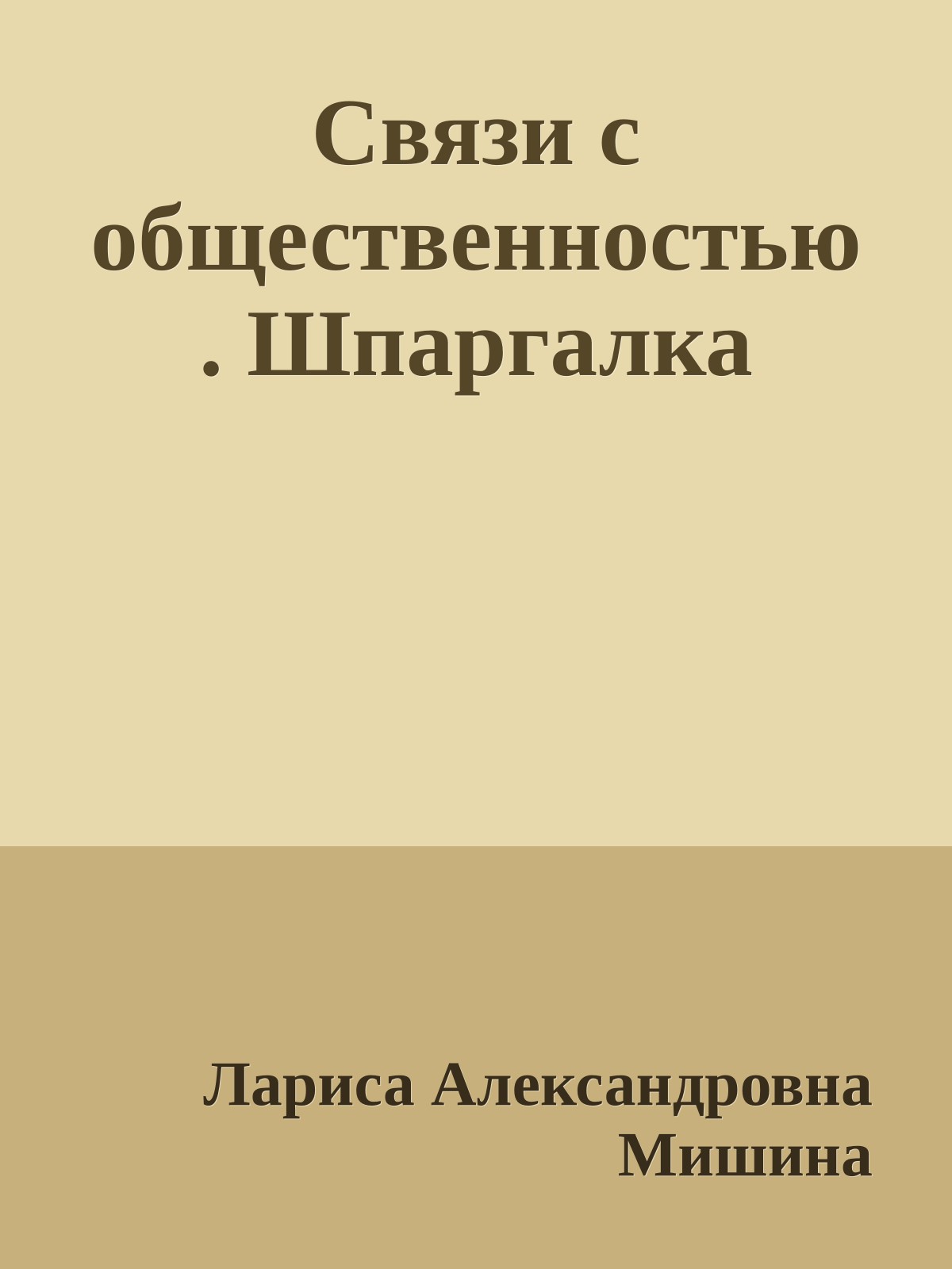 Связи с общественностью. Шпаргалка