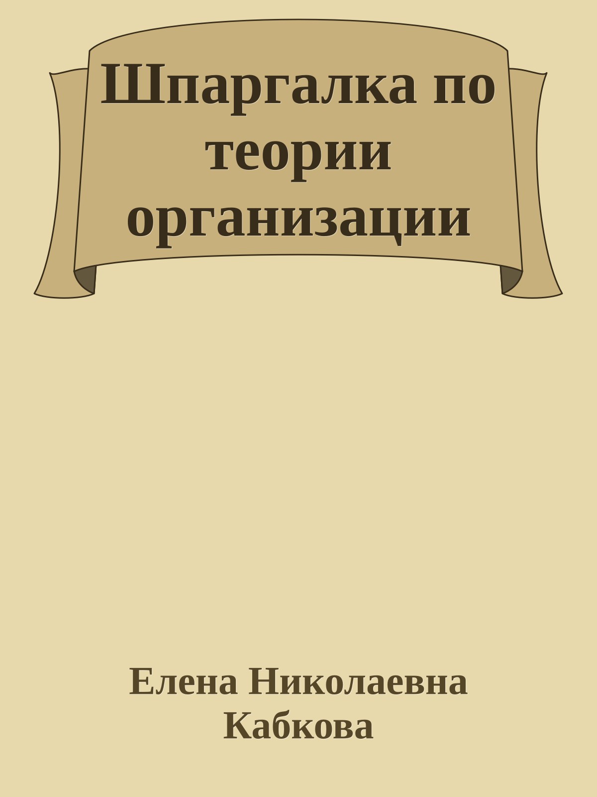 Шпаргалка по теории организации