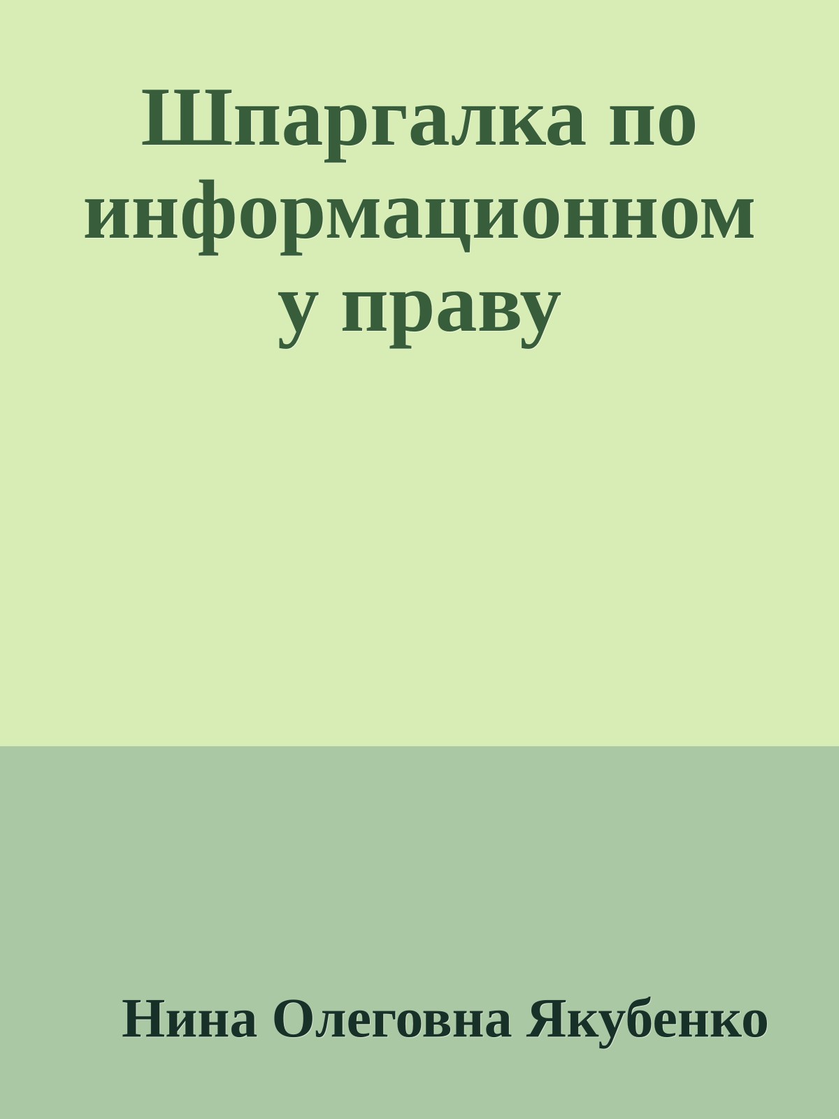 Шпаргалка по информационному праву