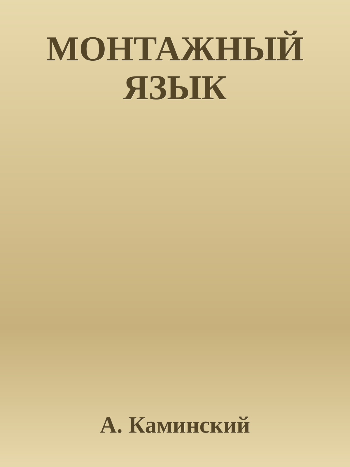 МОНТАЖНЫЙ ЯЗЫК