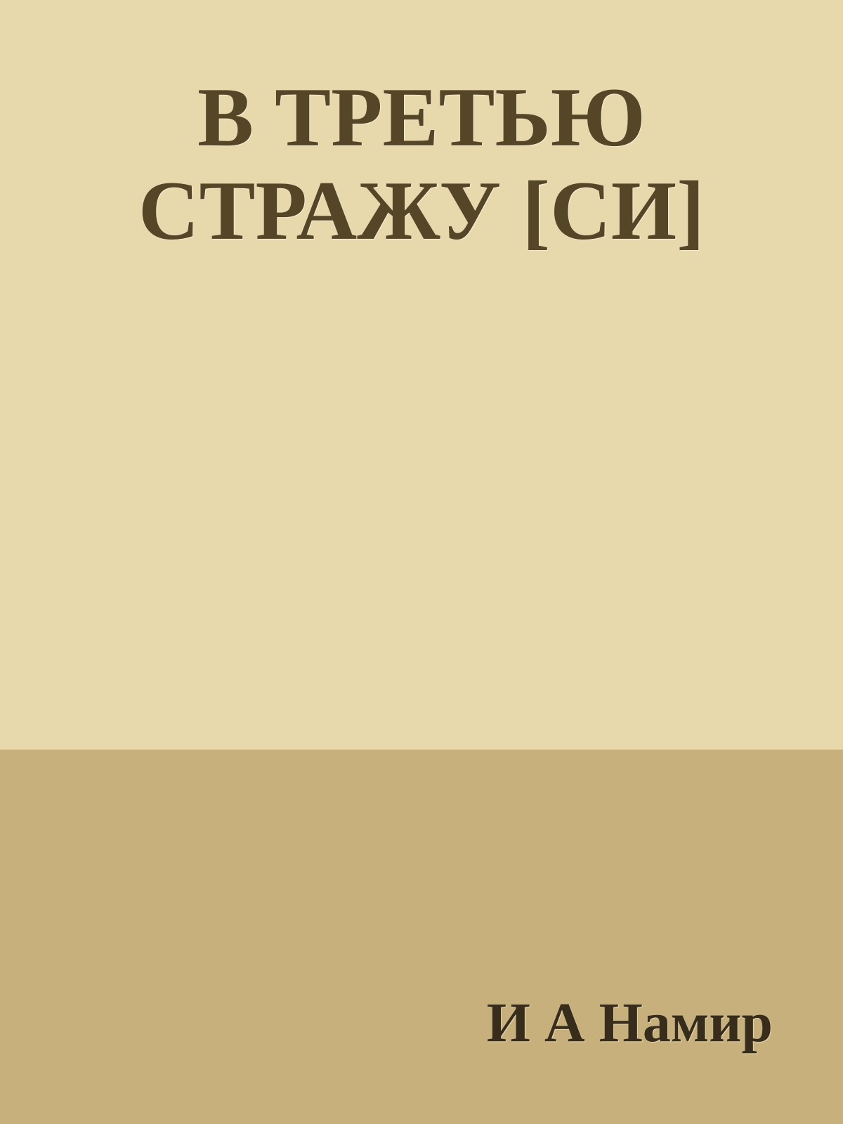В ТРЕТЬЮ СТРАЖУ [СИ]