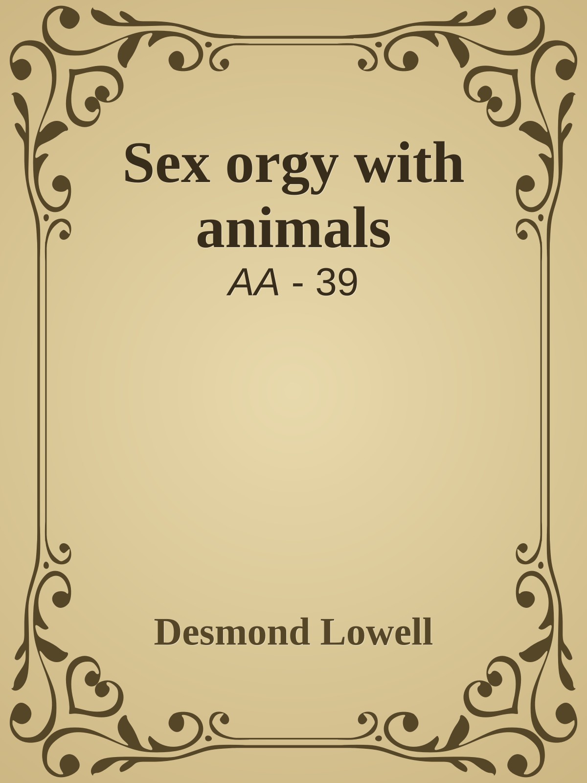 Sex orgy with animals