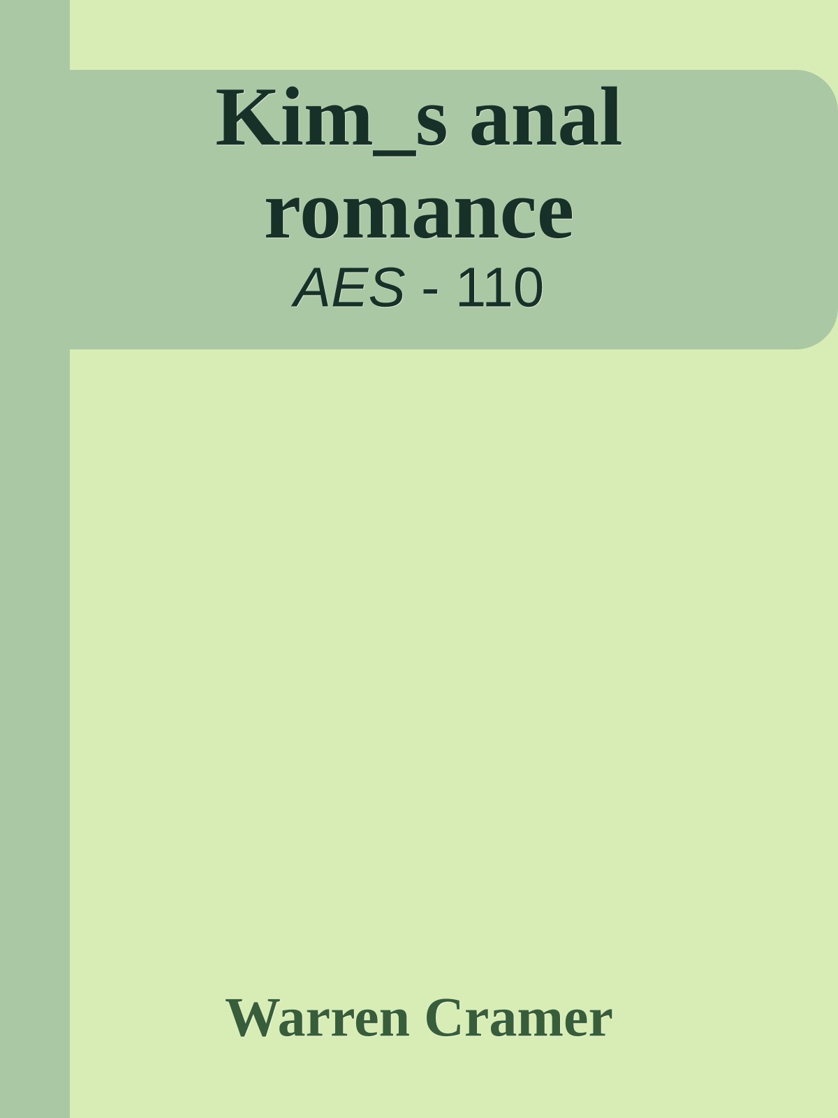 Kim_s anal romance