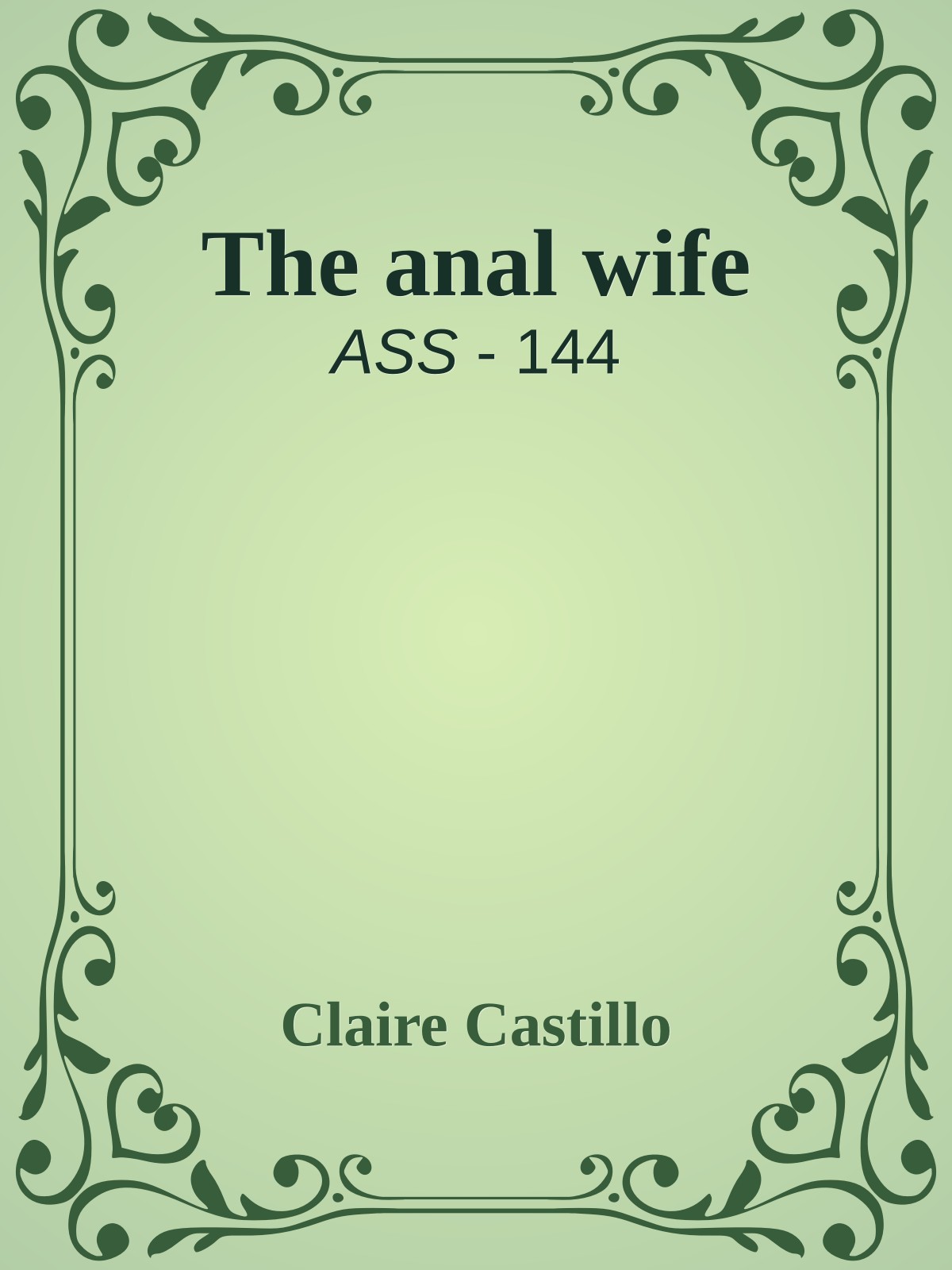 The anal wife