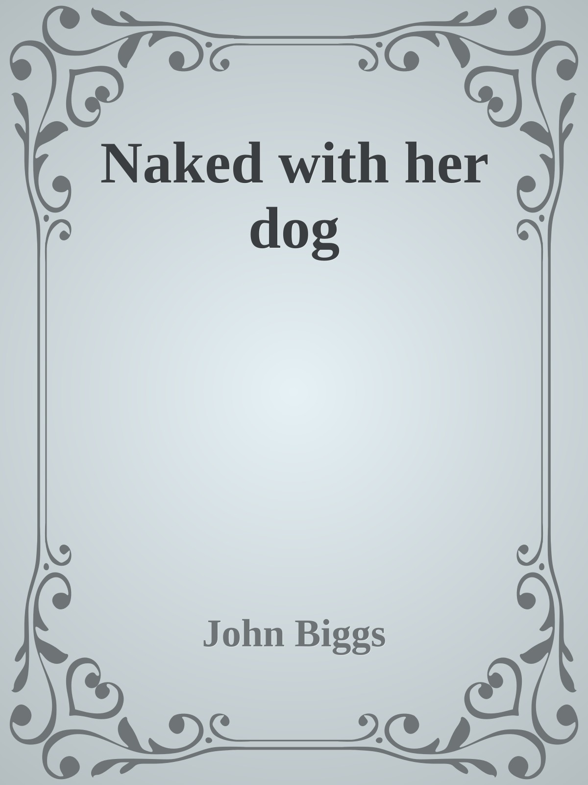Naked with her dog
