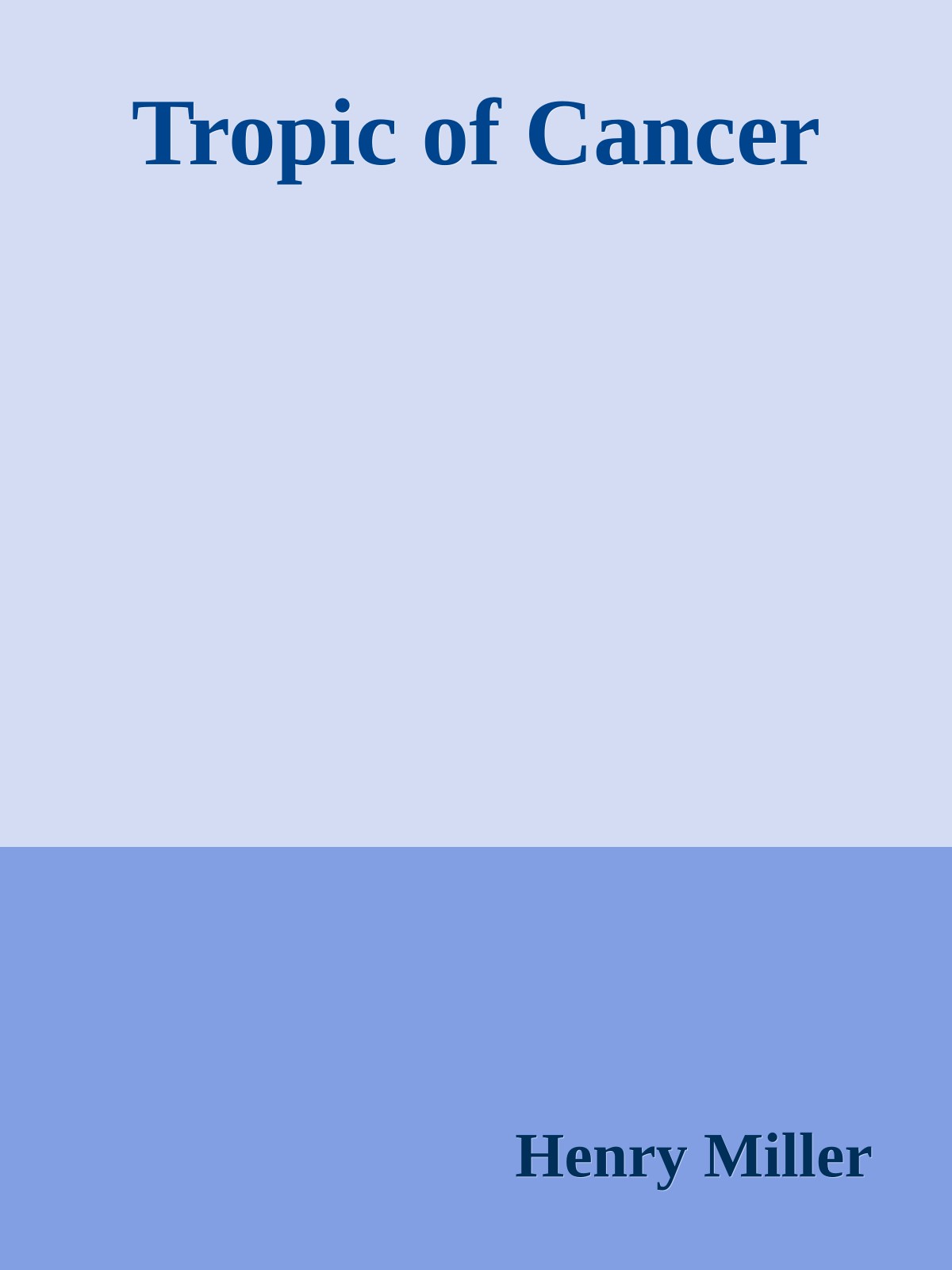 Tropic of Cancer