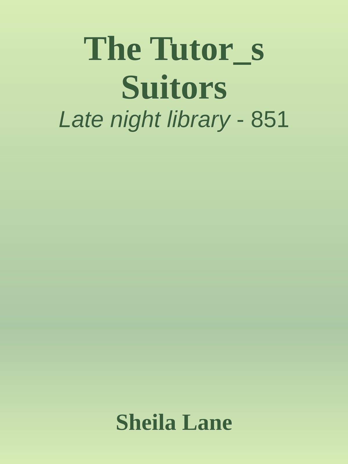 The Tutor_s Suitors