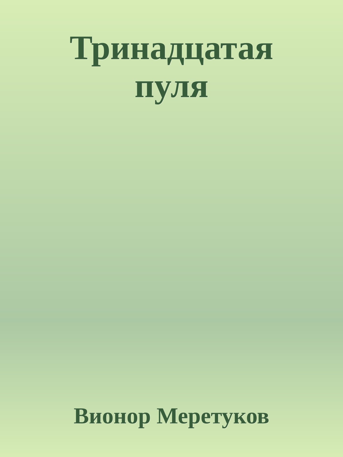 Тринадцатая пуля