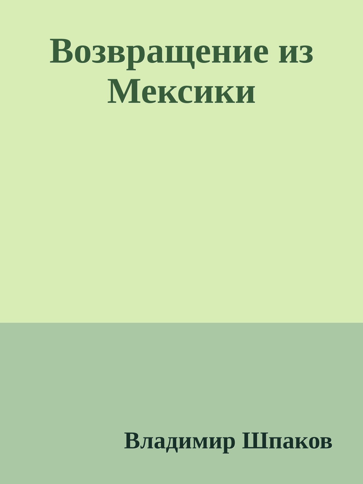 Возвращение из Мексики