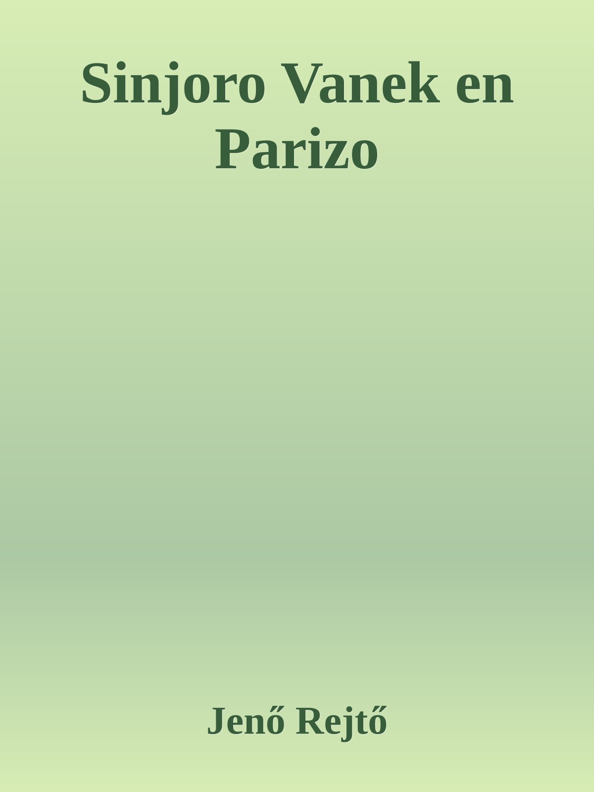 Sinjoro Vanek en Parizo