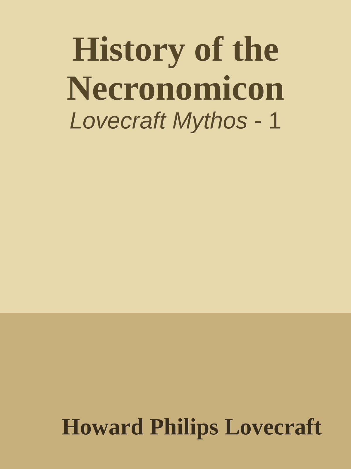 History of the Necronomicon