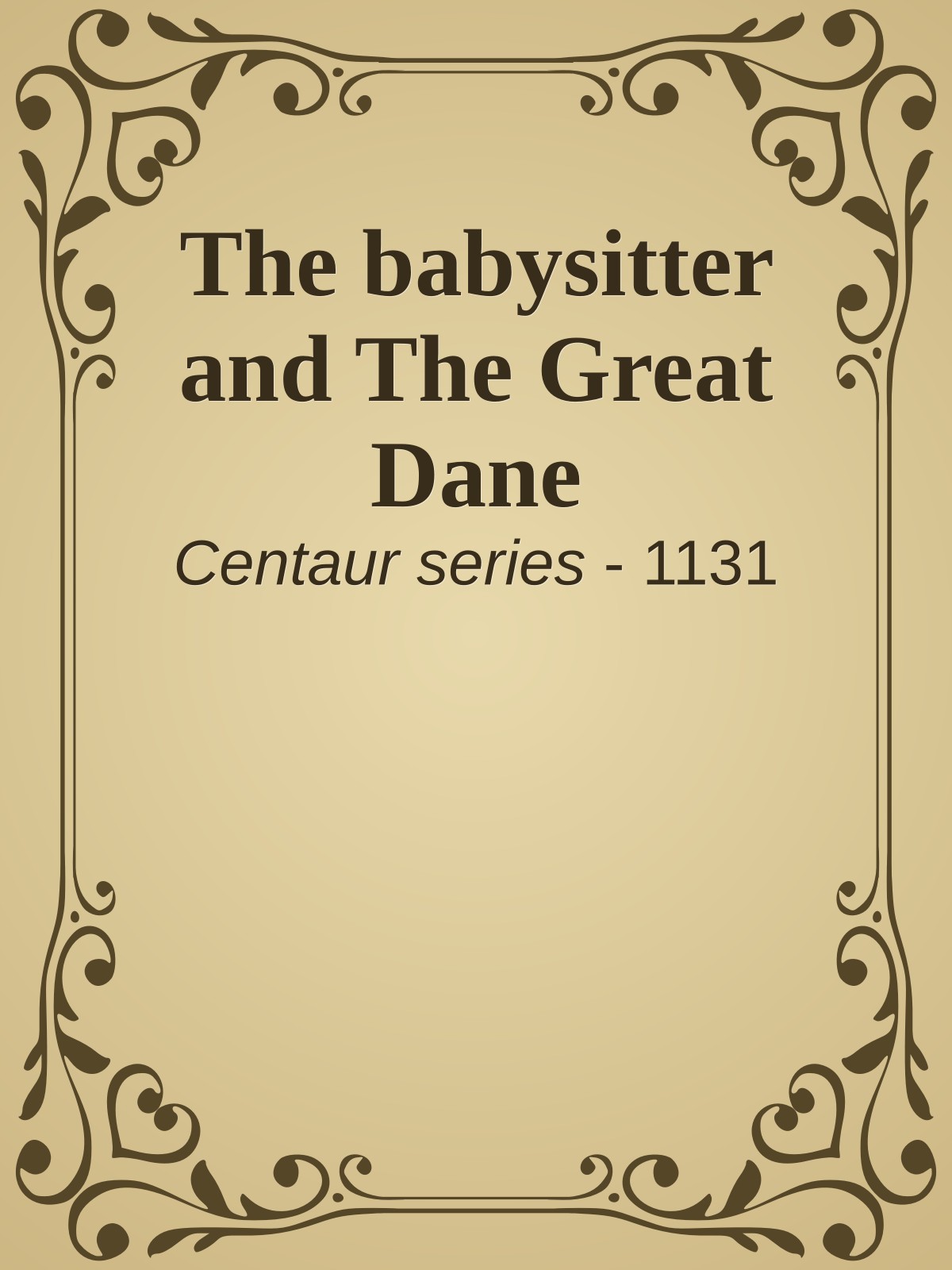 The babysitter and The Great Dane