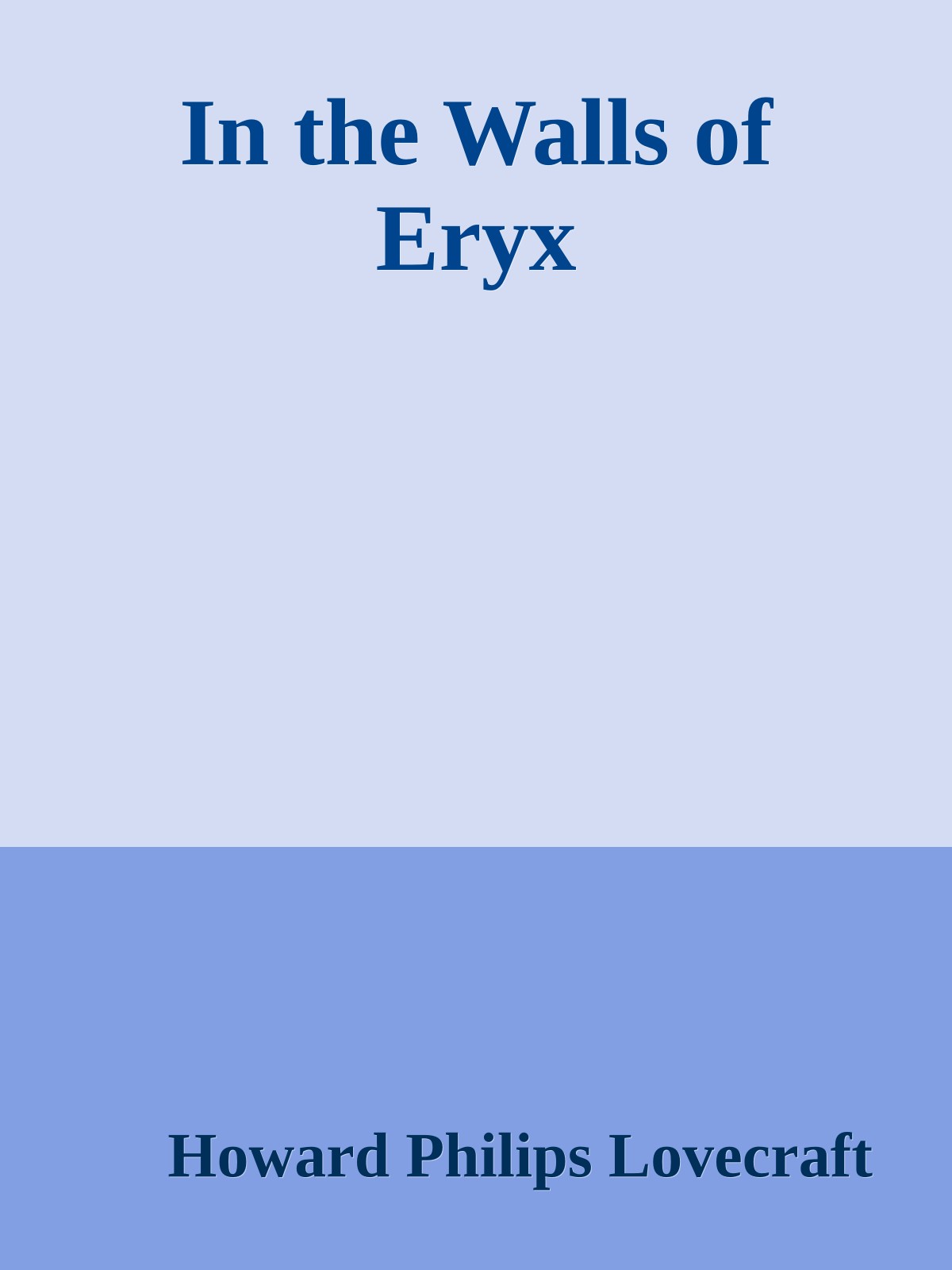 In the Walls of Eryx