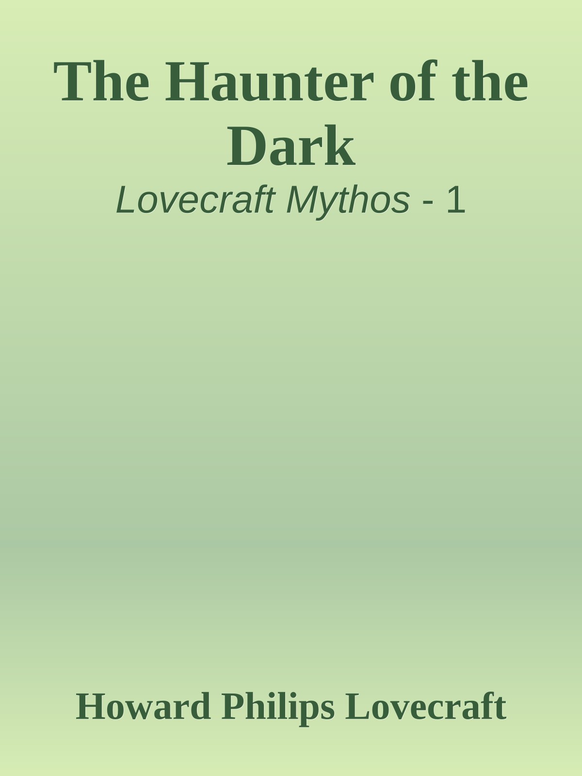 The Haunter of the Dark