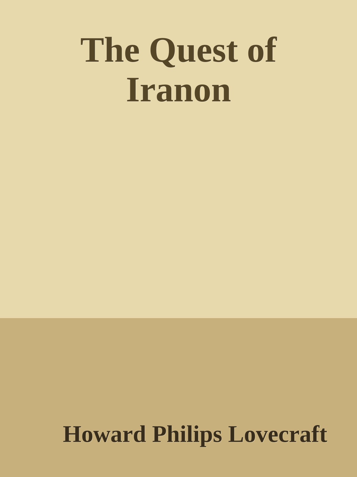 The Quest of Iranon