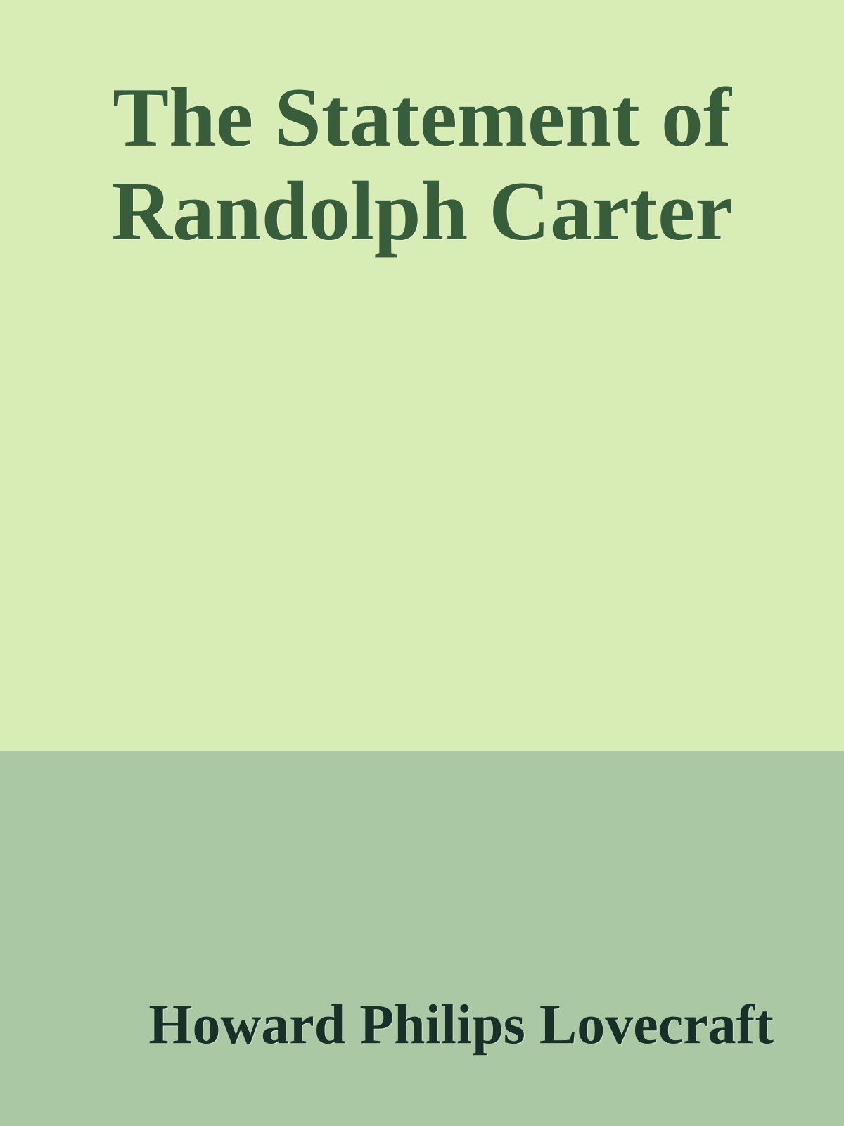 The Statement of Randolph Carter