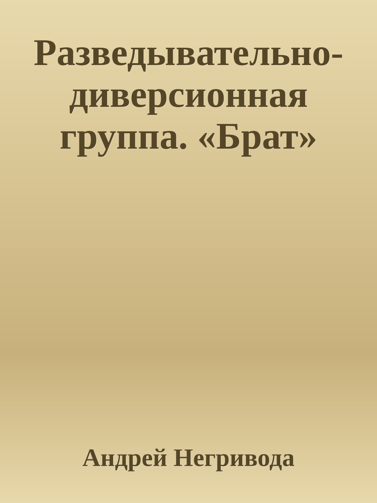 Разведывательно-диверсионная группа. «Брат»