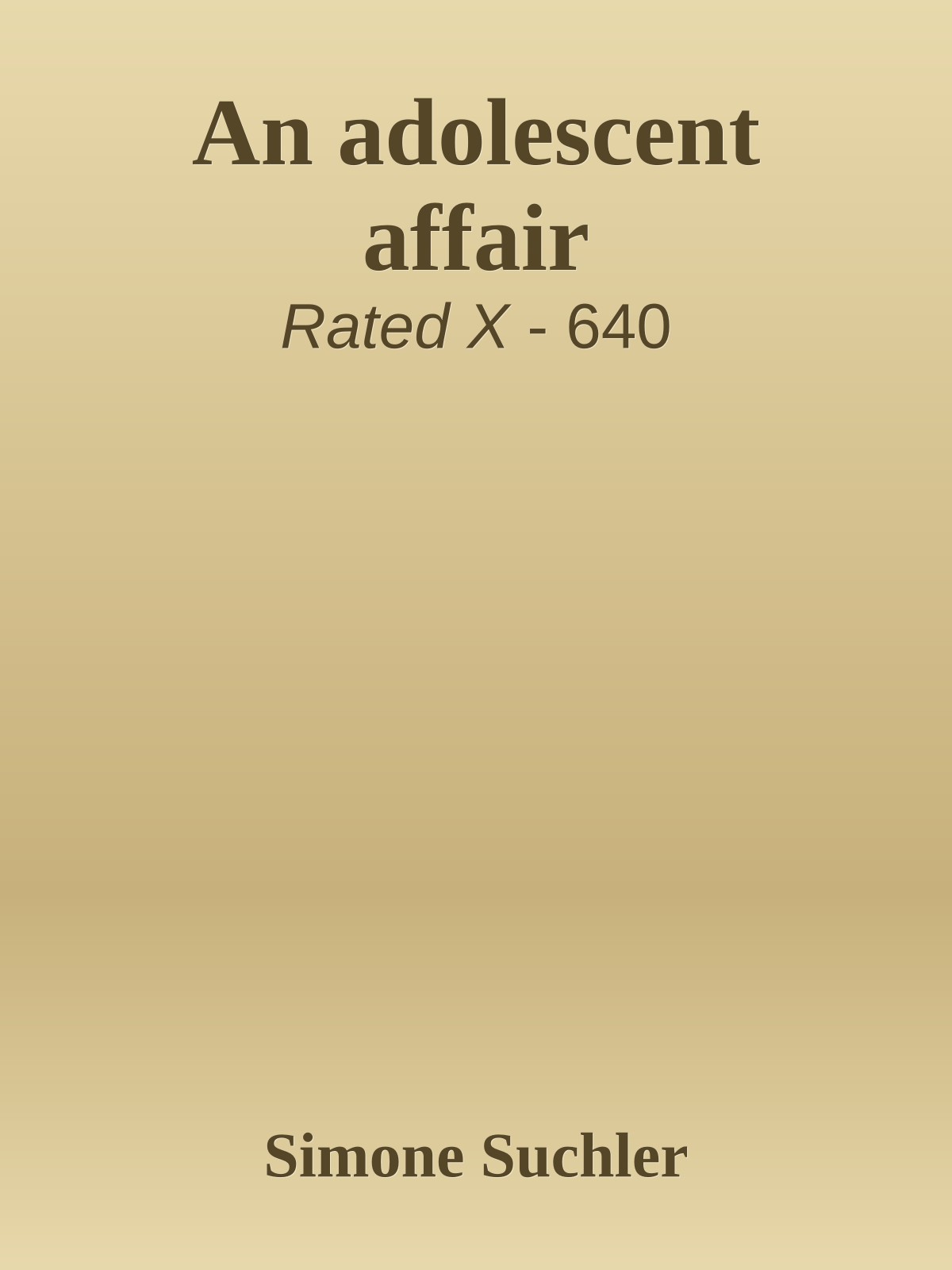 An adolescent affair