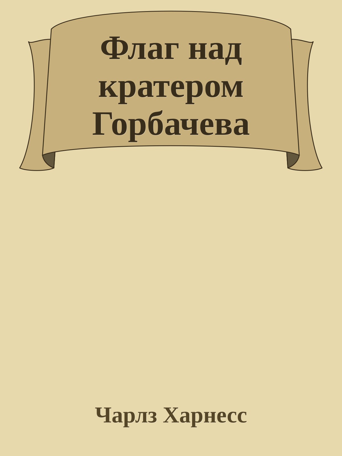Флаг над кратером Горбачева