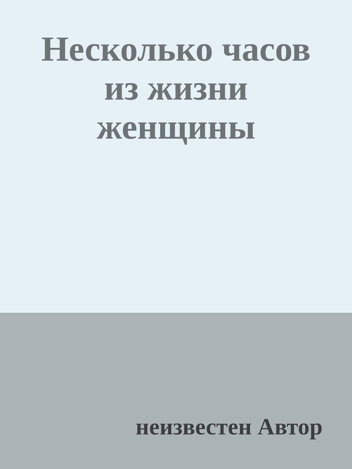Несколько часов из жизни женщины
