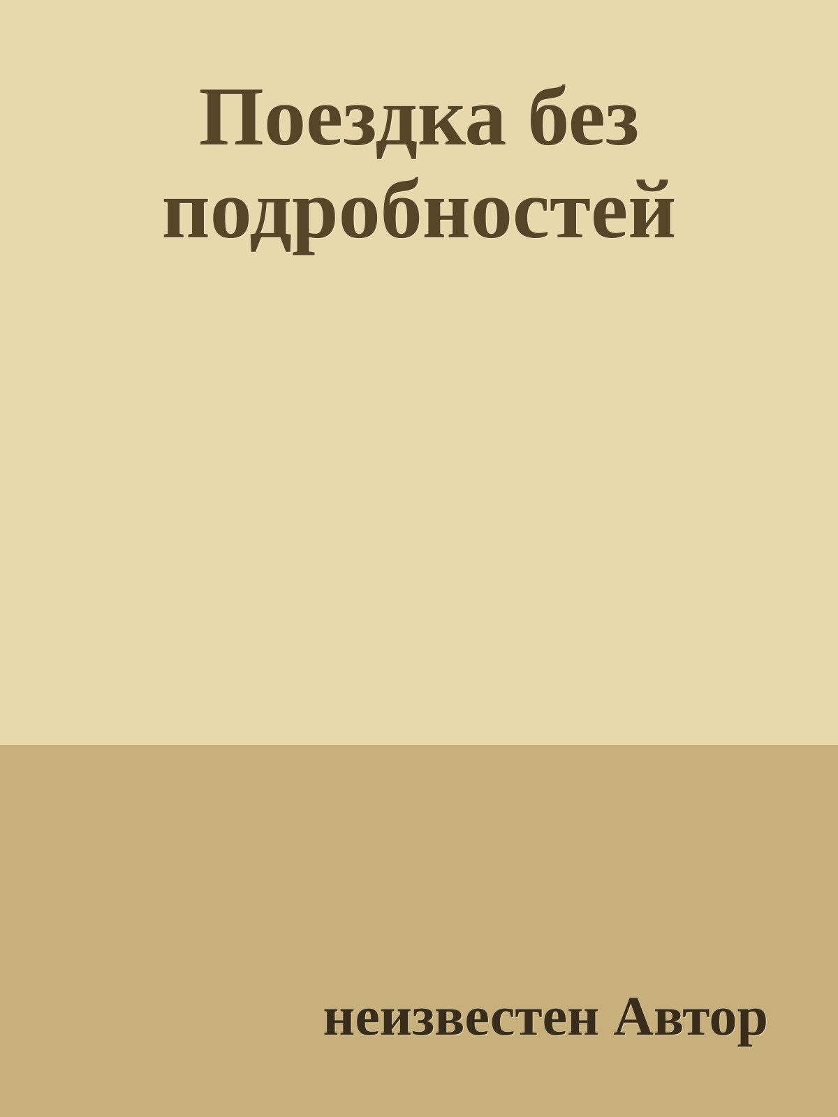 Поездка без подробностей
