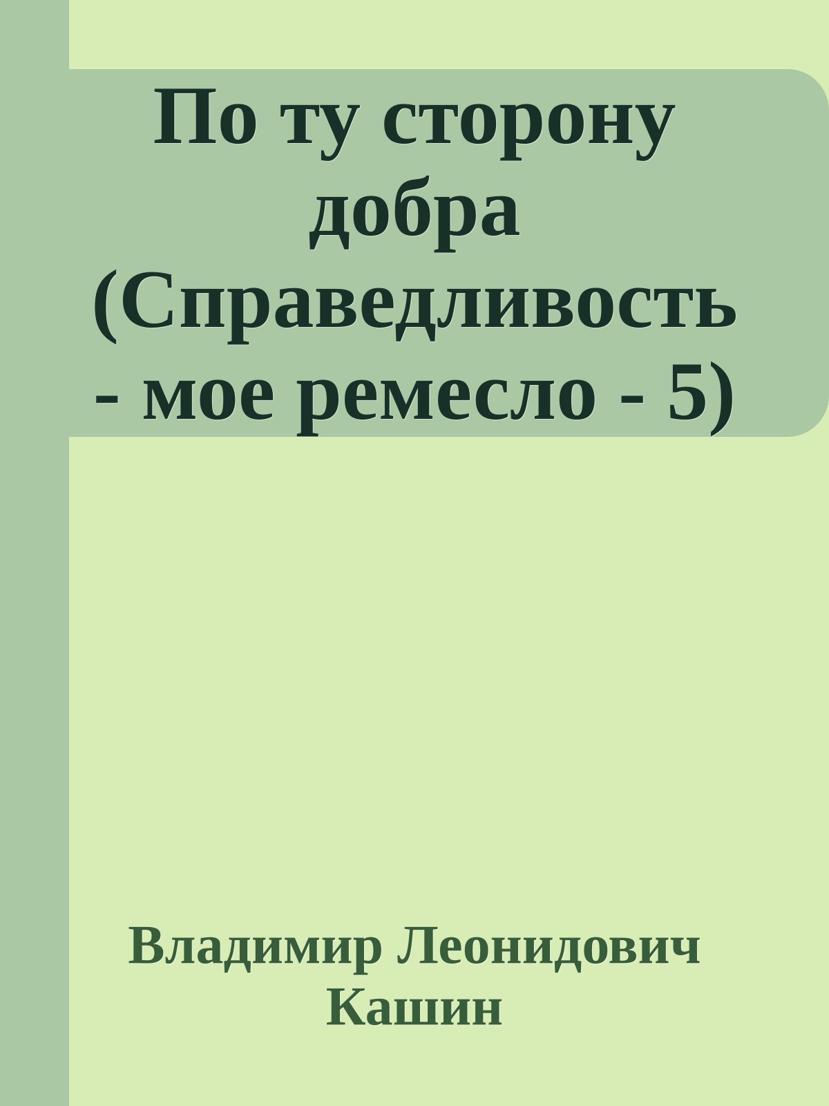 По ту сторону добра (Справедливость - мое ремесло - 5)