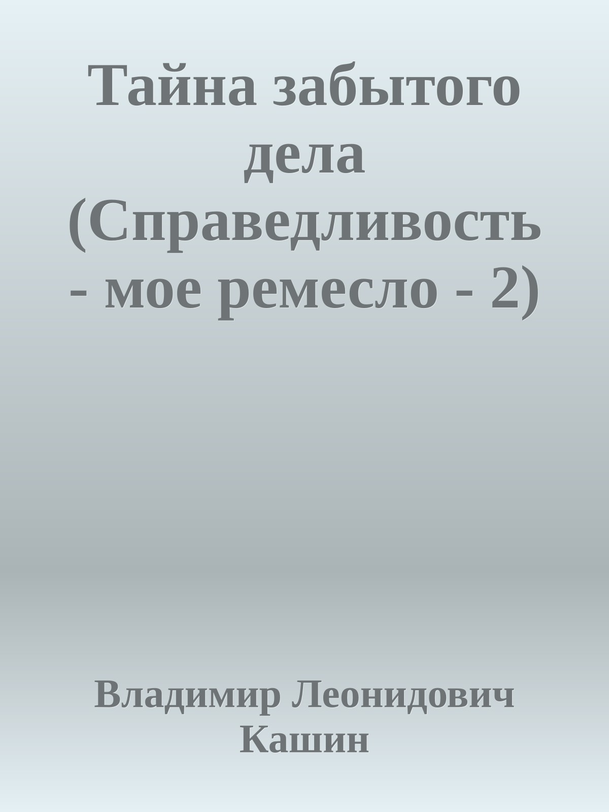Тайна забытого дела (Справедливость - мое ремесло - 2)