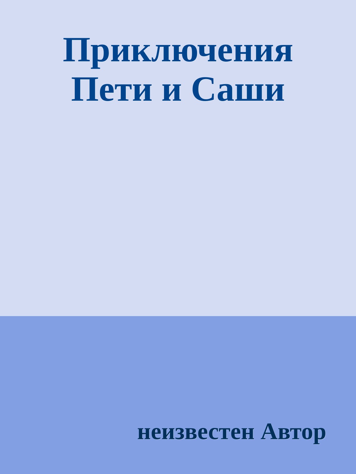 Приключения Пети и Саши