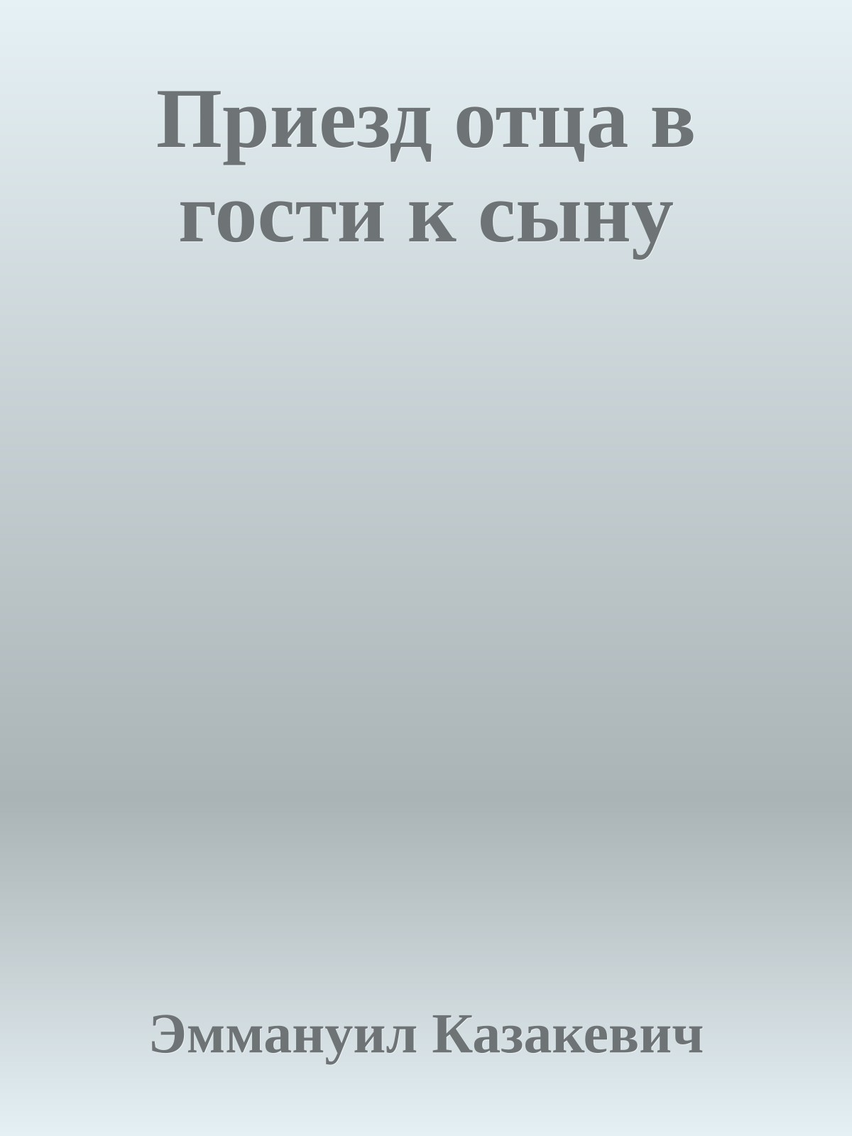 Приезд отца в гости к сыну