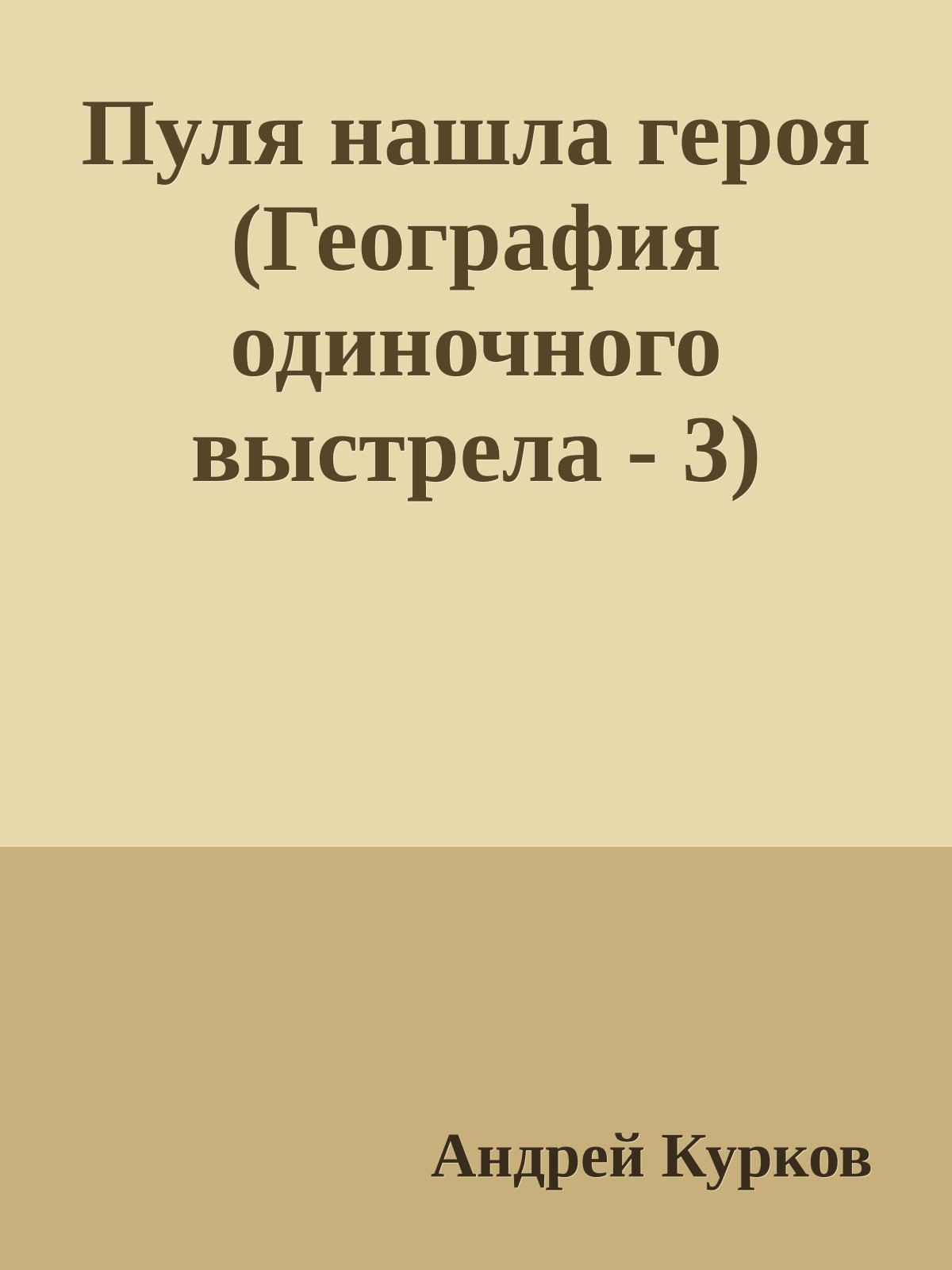 Пуля нашла героя (География одиночного выстрела - 3)