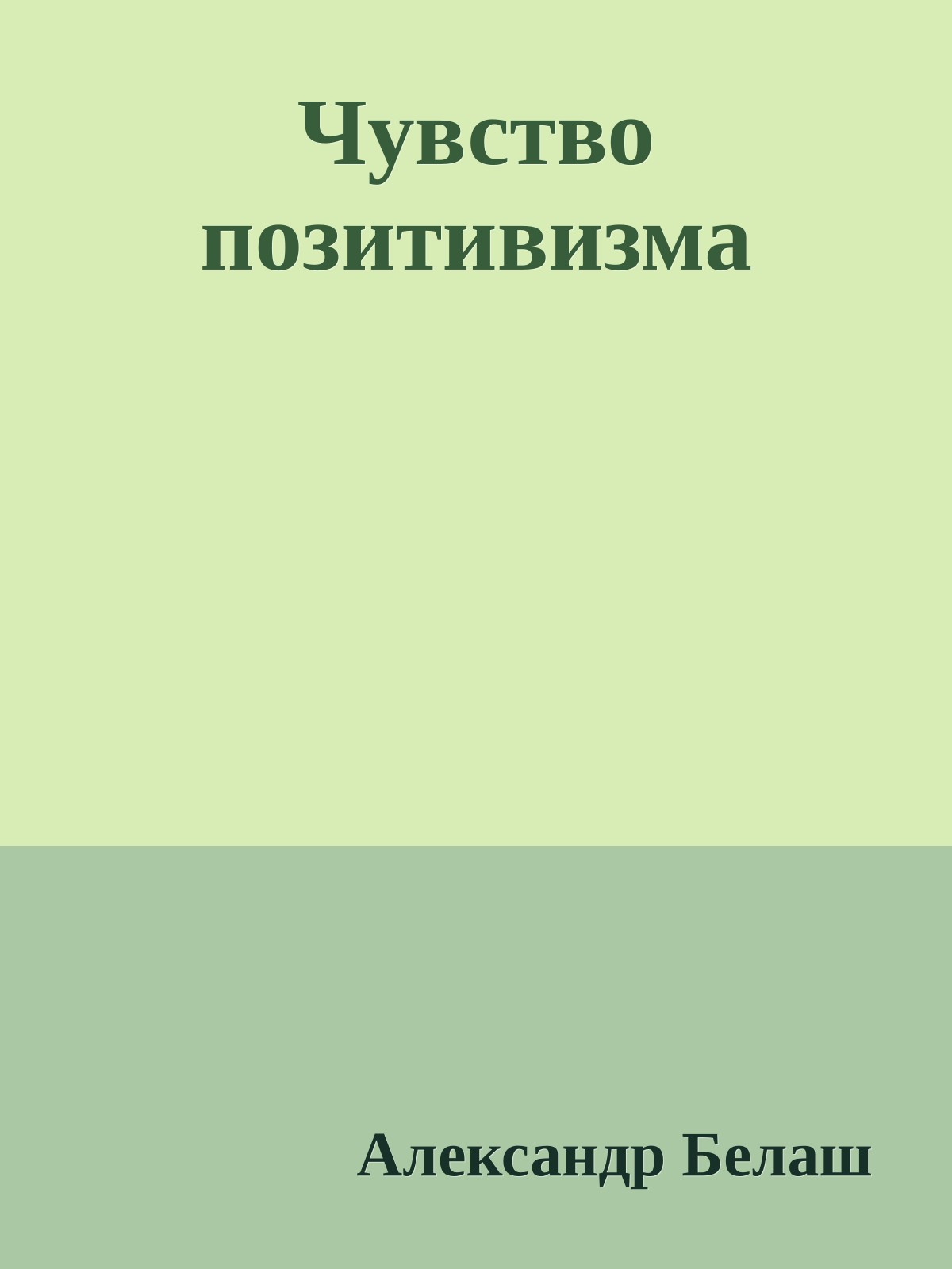 Чувство позитивизма