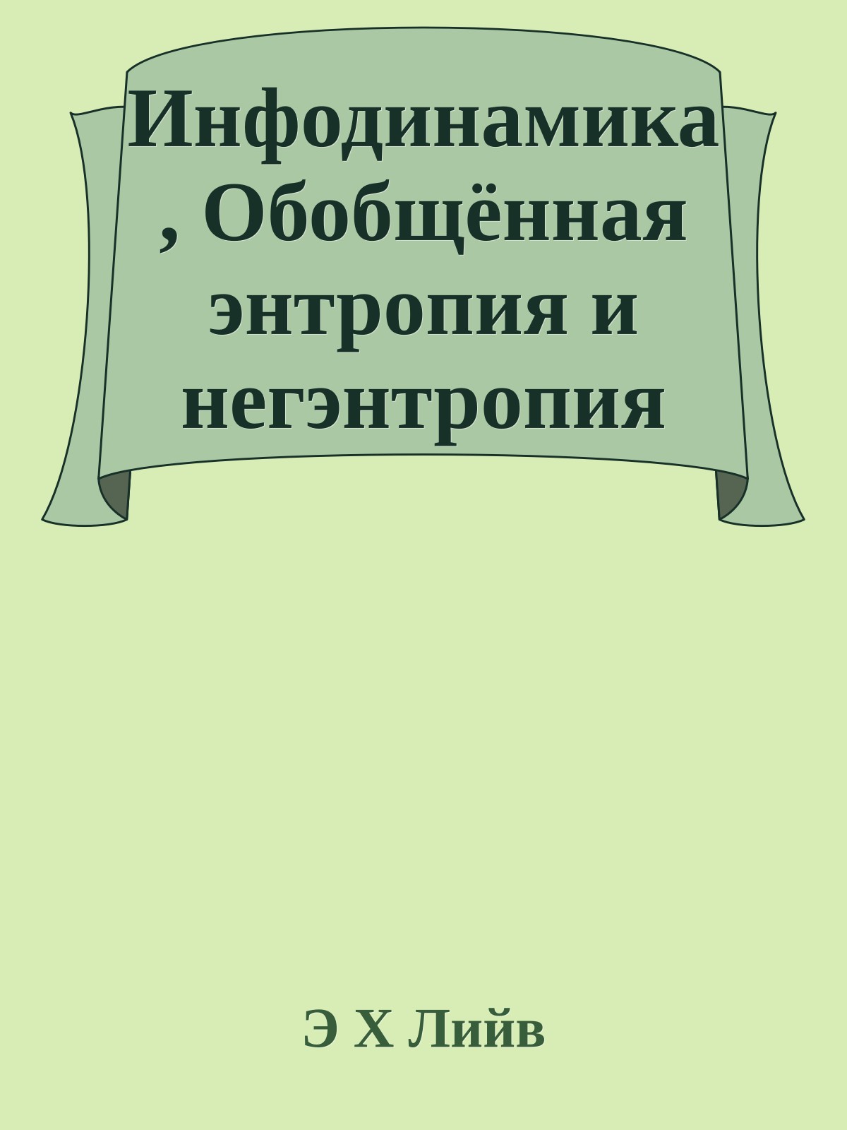 Инфодинамика, Обобщённая энтропия и негэнтропия