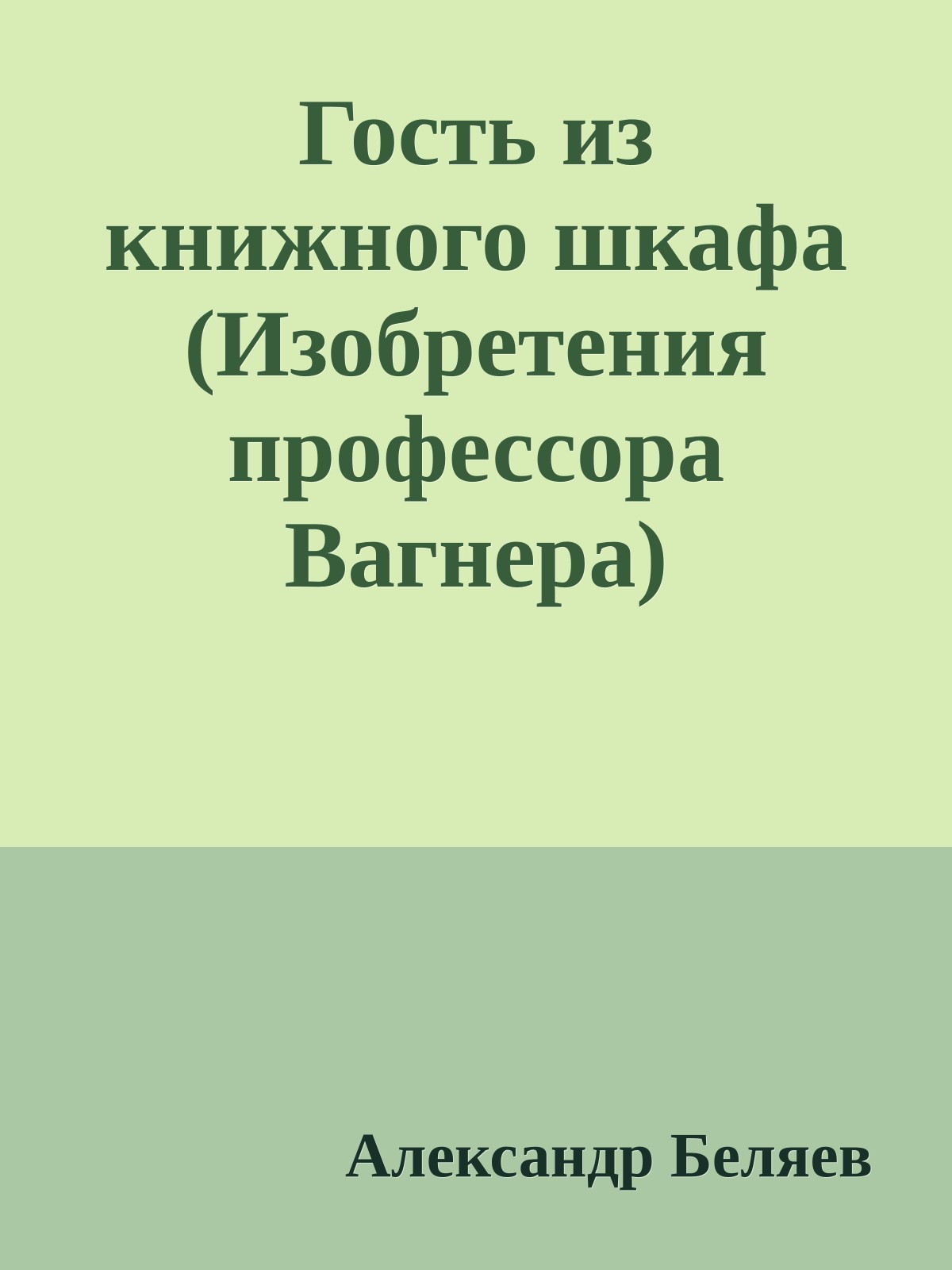 Гость из книжного шкафа (Изобретения профессора Вагнера)
