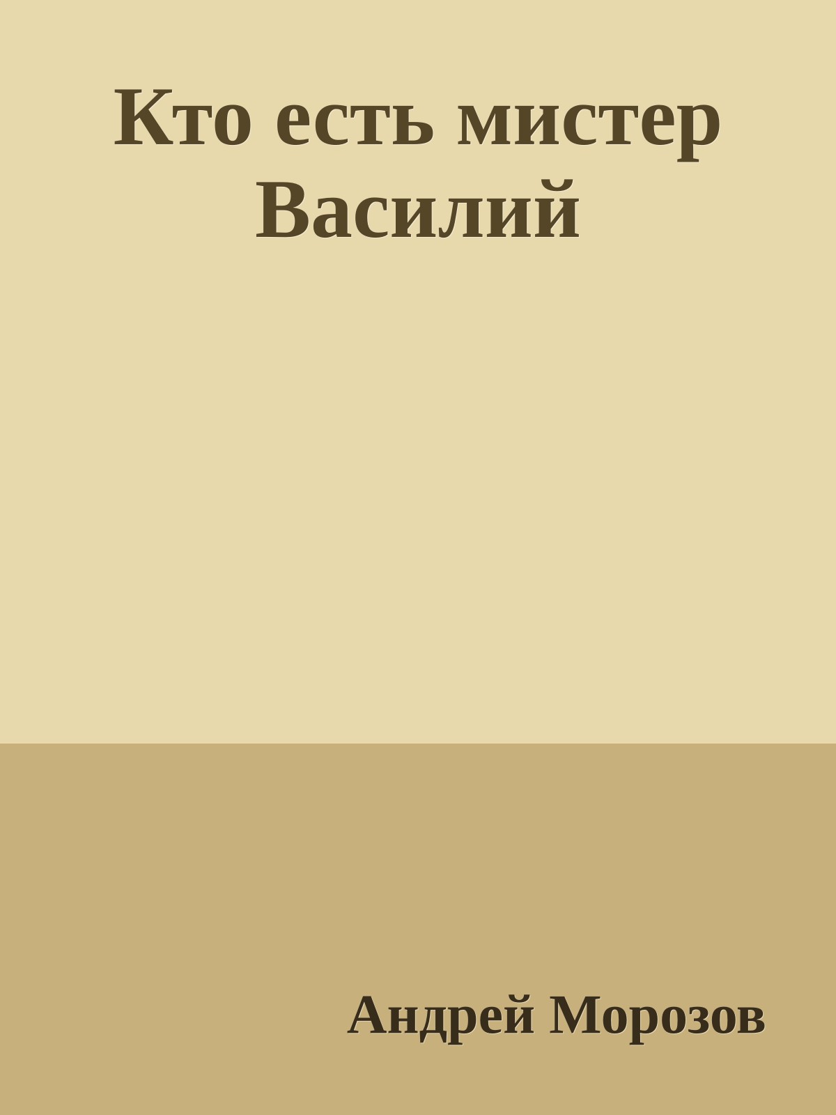 Кто есть мистер Василий
