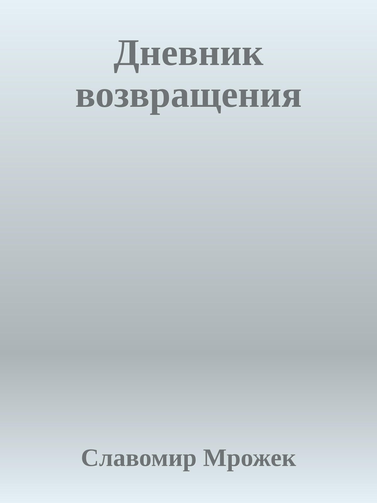Дневник возвращения