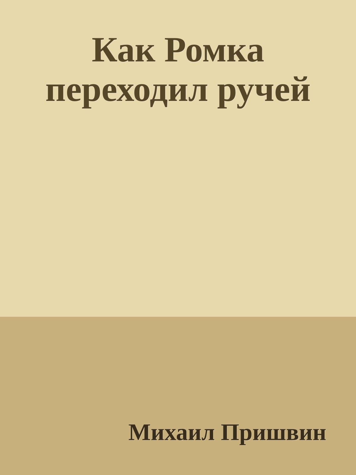 Как Ромка переходил ручей